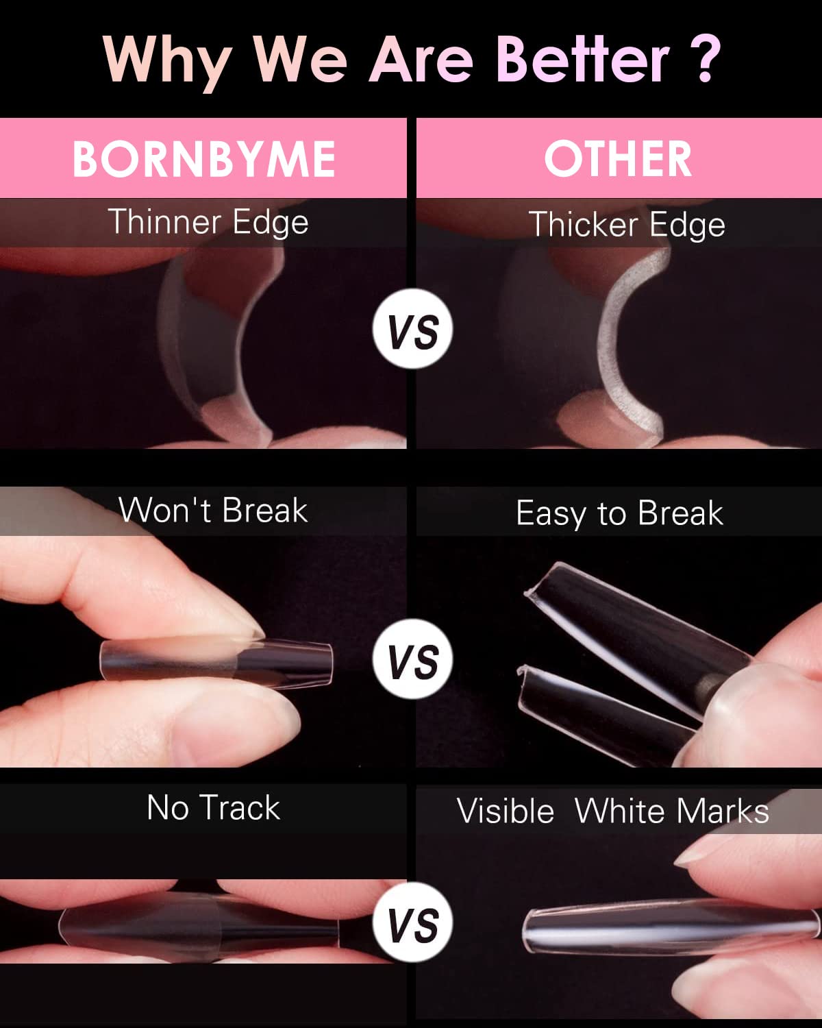 Short Square Soft Gel Nail Tips, BORNBYME 216 PCS Pre Buff Full Cover Shaped Nail Extenison Tips Half Matte Gel Nail Tips