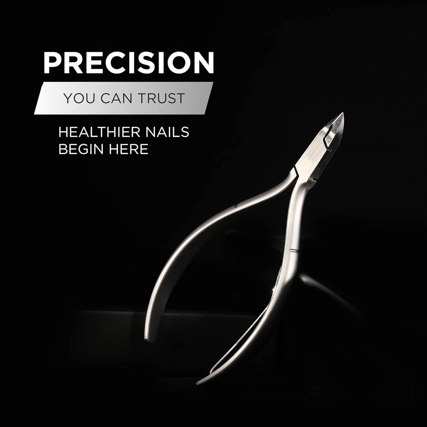 Vanfa Cuticle Nippers, Cuticle Trimmer, Professional Cuticle Cutter - Extremely Sharp - Stainless Steel - Square Head - Single Spring - VF05 Box Jaw #14 (Pack of 1)