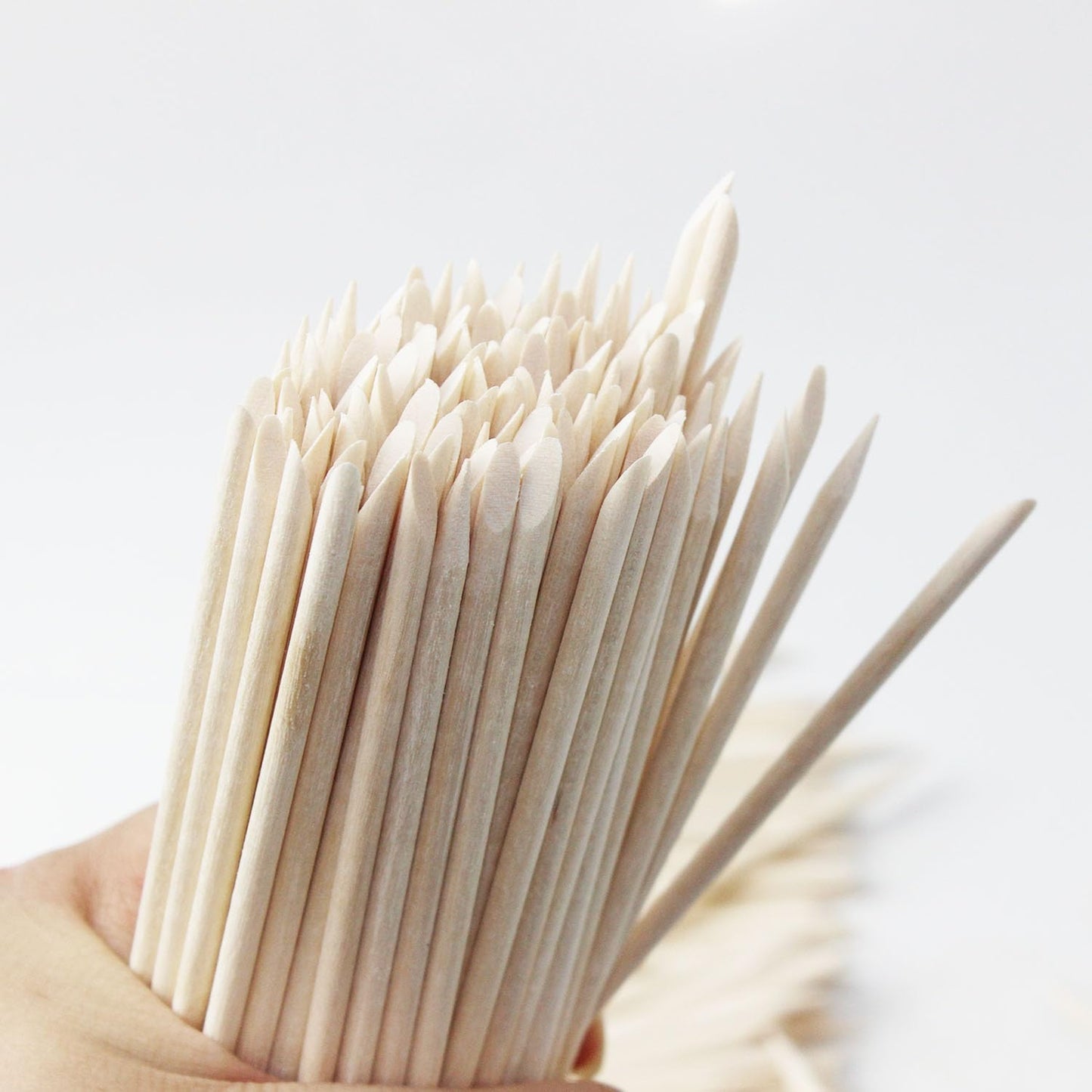 400 Pcs Nail Art Orange Wood Sticks, Multi Functional Cuticle Pusher Remover Manicure Pedicure Tool for Manicure & Pedicure - 4.5 inch