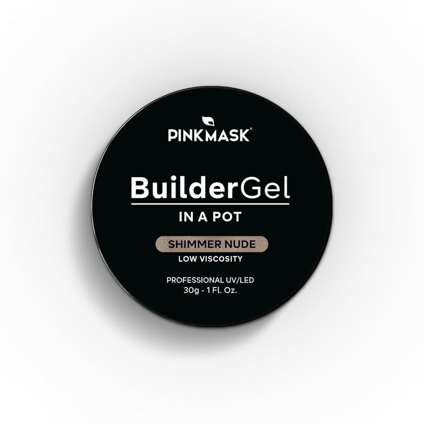 Builder Gel in a Pot 30g Shimmer Nude, Nail Extension/Strengthener in a Jar, Sculpting Gel UV/LED