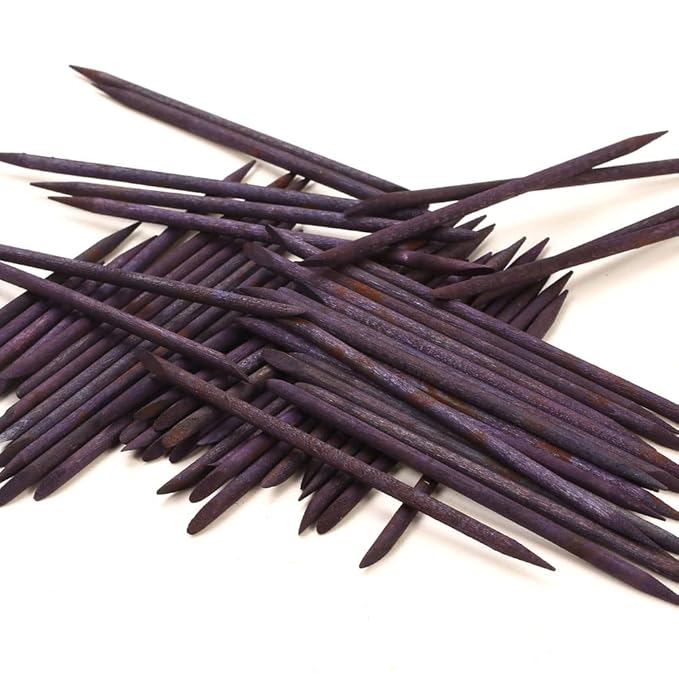 100 Pcs Orange Wood Nail Sticks Double Sided Multi Functional Cuticle Pusher Manicure Pedicure Tool for Manicure Pedicure Purple