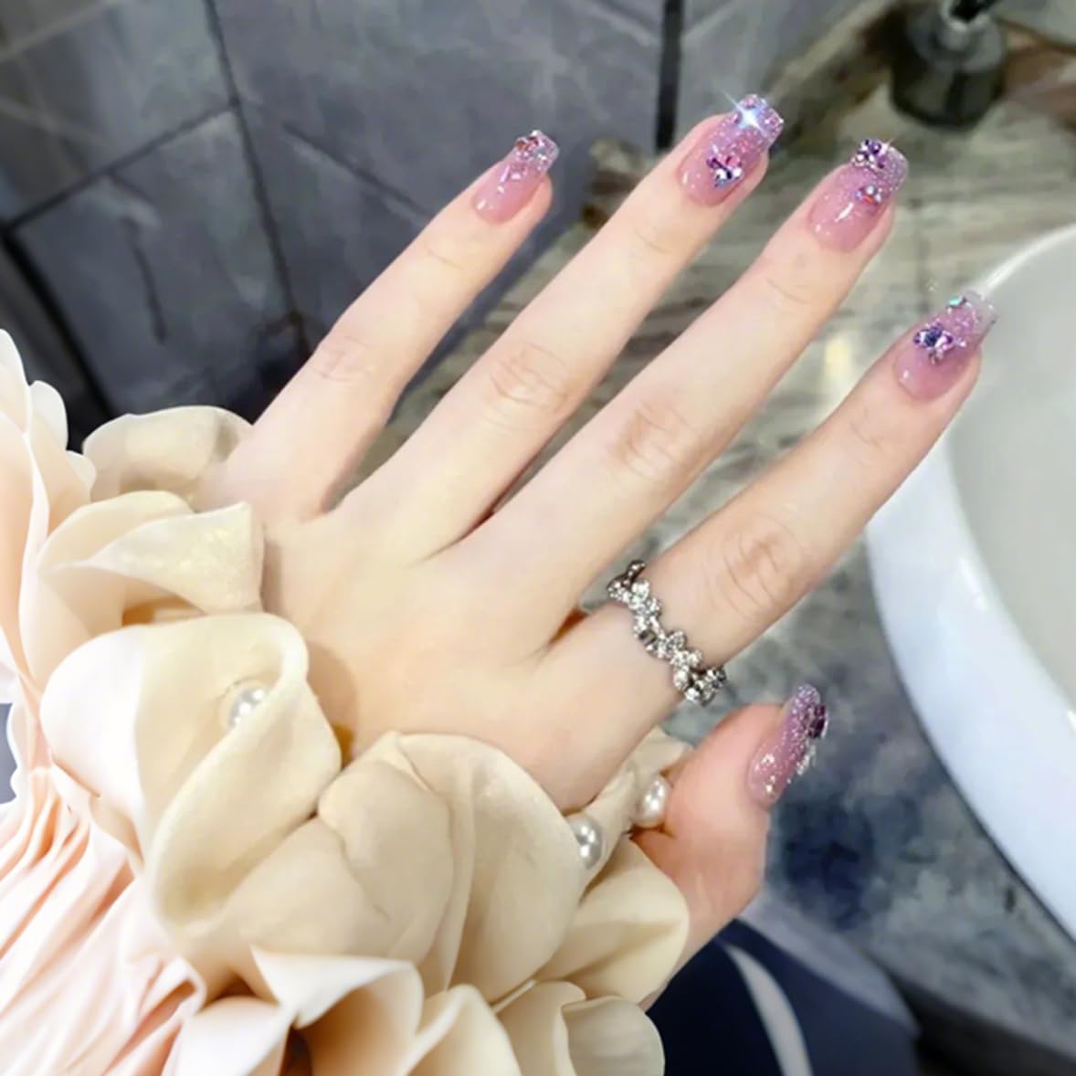 10000Pcs Nail Art Rhinestones, BetterJonny 42 Colors 4mm Round Nail Flatback Rainbow Gems Set AB Glitter Flat-Bottomed Rhinestone for Crafts Decoration and Jewelry Making