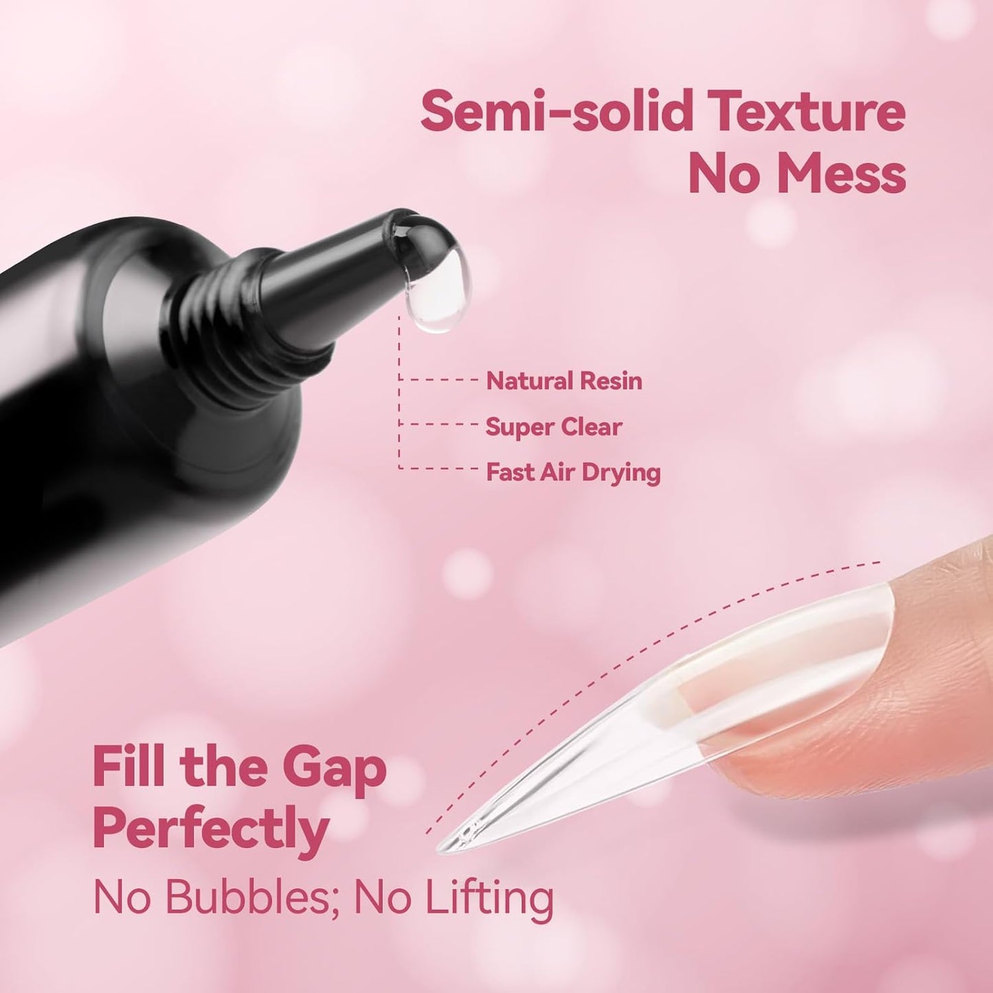 Makartt New Super Strong Nail Glue for Press On Nails: No Uv/Led Lamp Needed, Quick Drying 20s, Long-Lasting Semi Solid Gel Fake Tips Adhesion,Updated Formula DIY Home Salon Manicure 10ml, Hema Free