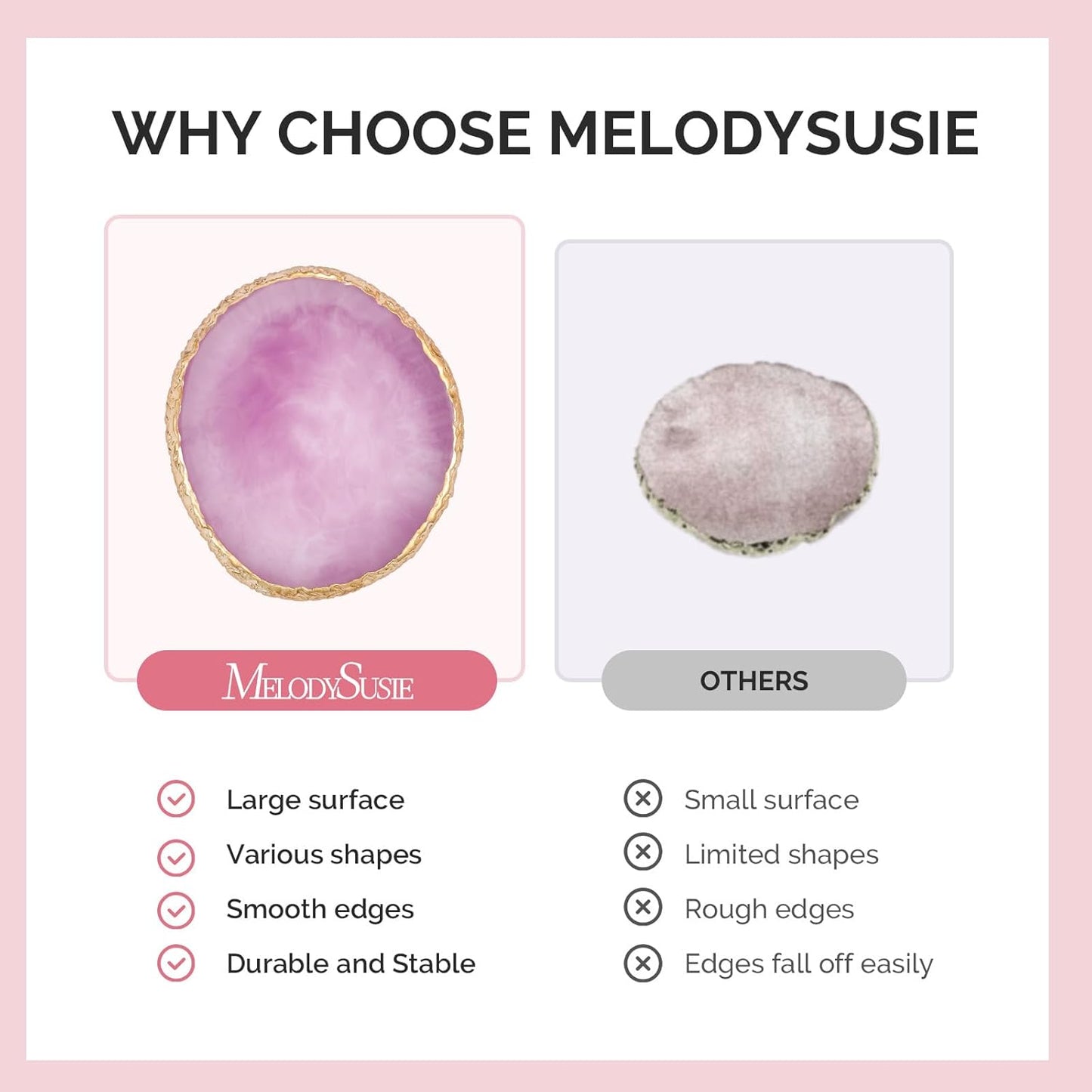 MelodySusie 1PC Round Shape Resin Nail Art Palette, Professional Color Mixing Board for Gel Polish, Acrylics, Pigment Blending, Salon and DIY Makeup Artist Tool, Purple