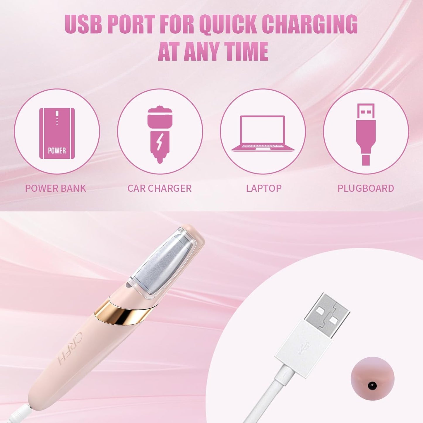 Pedicure Tool, Foot Callus Remover, Electric Pedicure Set, Foot Care, Removes Rough Dead Skin on The Feet, Making Your Feet Smooth. (Pink)