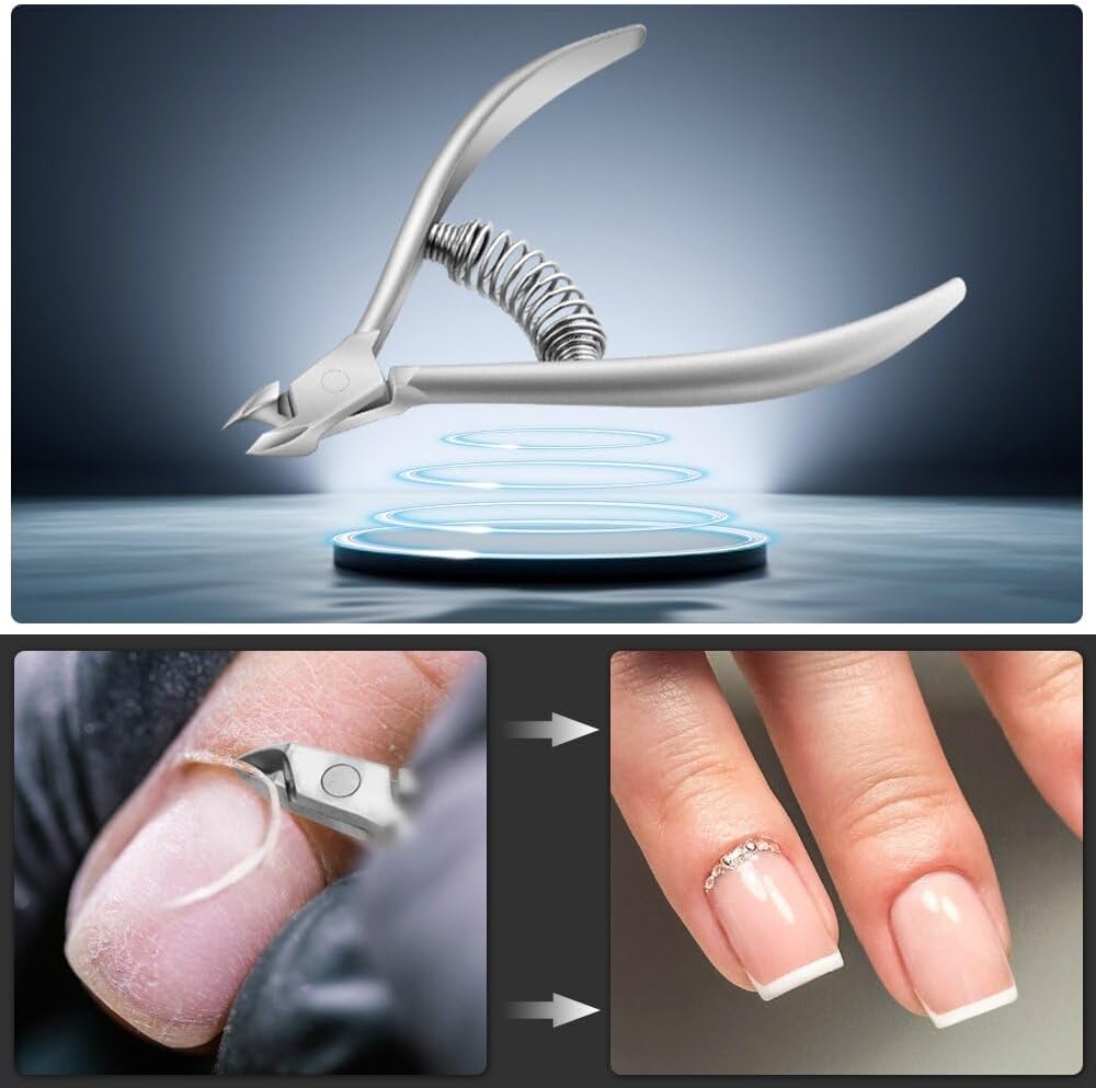 Cuticle Nipper Cuticle Remover Cuticle Trimmer Stainless Steel Cuticle Cutter Clipper Nail Tools for Fingernails and Toenails