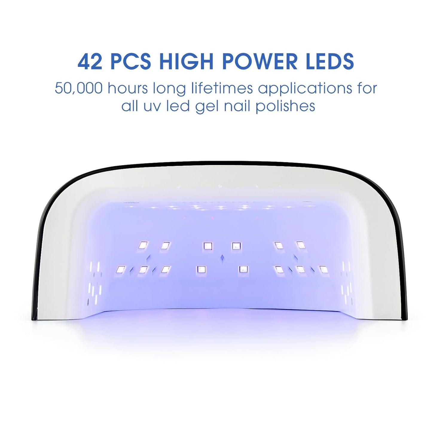 Professional Rechargeable 60W UV LED Portable Cordless UV Light for Nail Lamp Machine with Removable Stainless Steel Bottom,4 Timer Setting and Smart Sensor Nail Dryer (Black)