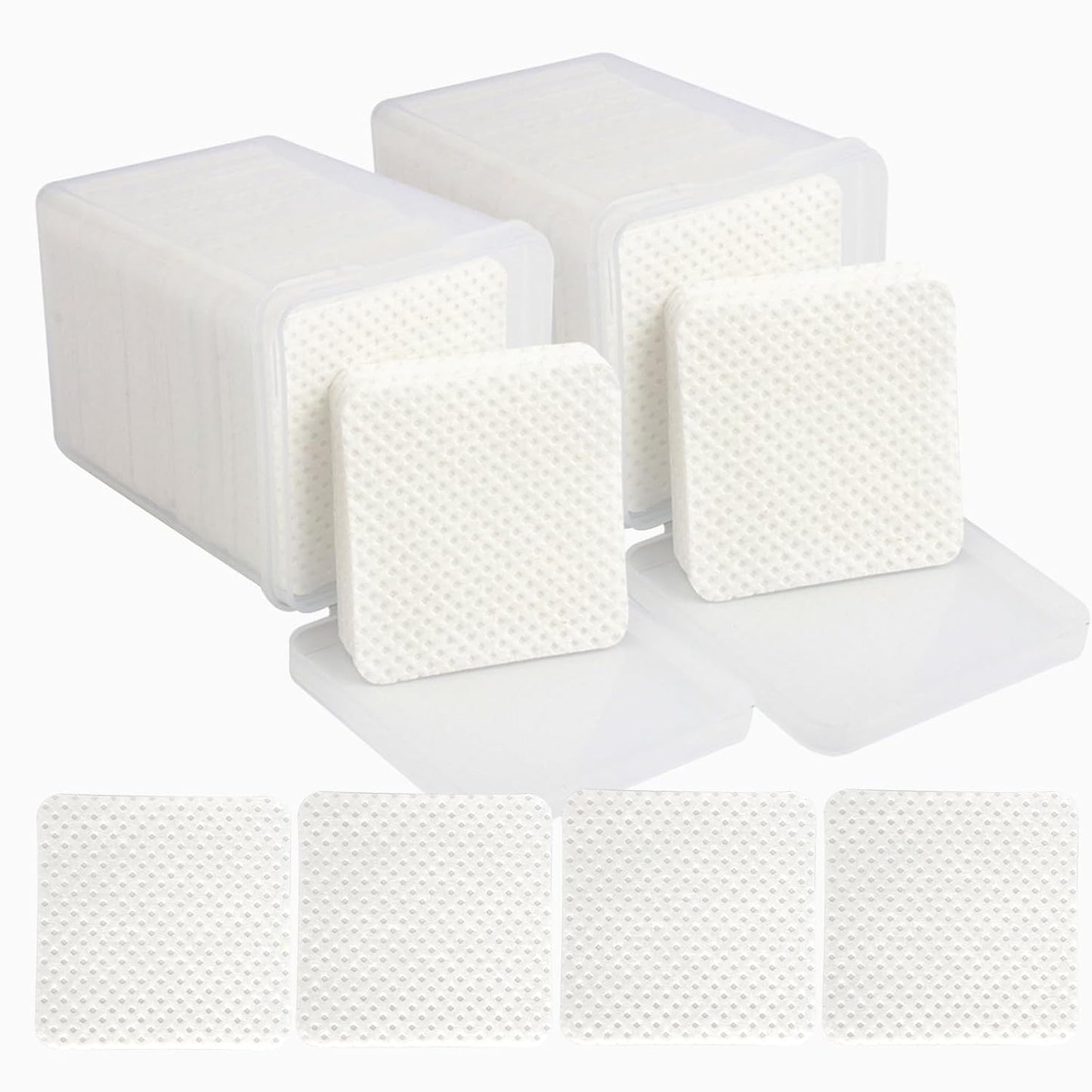 400 PCS Lint Free Nail Wipes Eyelash Extension Glue Wipes Absorbent Soft Super Non-Woven Fabric Lash Glue Wipes Nail Polish Remover Wipes for Lash Extension Supplies(White)