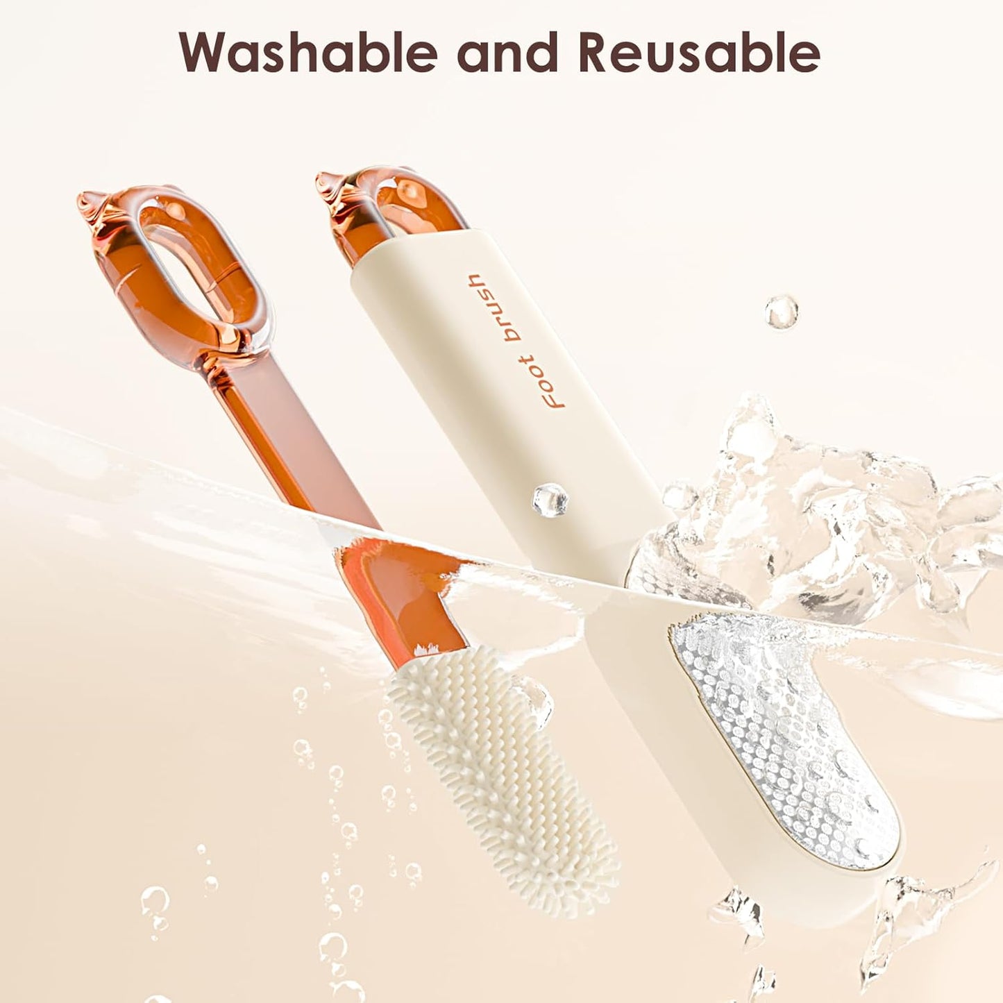 Foot Callus Remover, Foot File Callus Remover for Feet, Double Sided Foot Scrubber with Soft Silicone Brush, Pedicure Tools for Feet Care Dead Skin Calluses (Yellow)