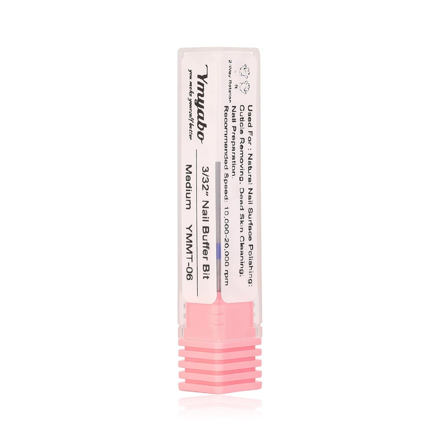 Nail Drill Bit 3/32" Safety Cuticle Clean Nail Carbide Bit Professional Nail Cleaner Bits, Nature Nail Bit for Manicure Nail Prepare Nail Polishing Tool-Medium