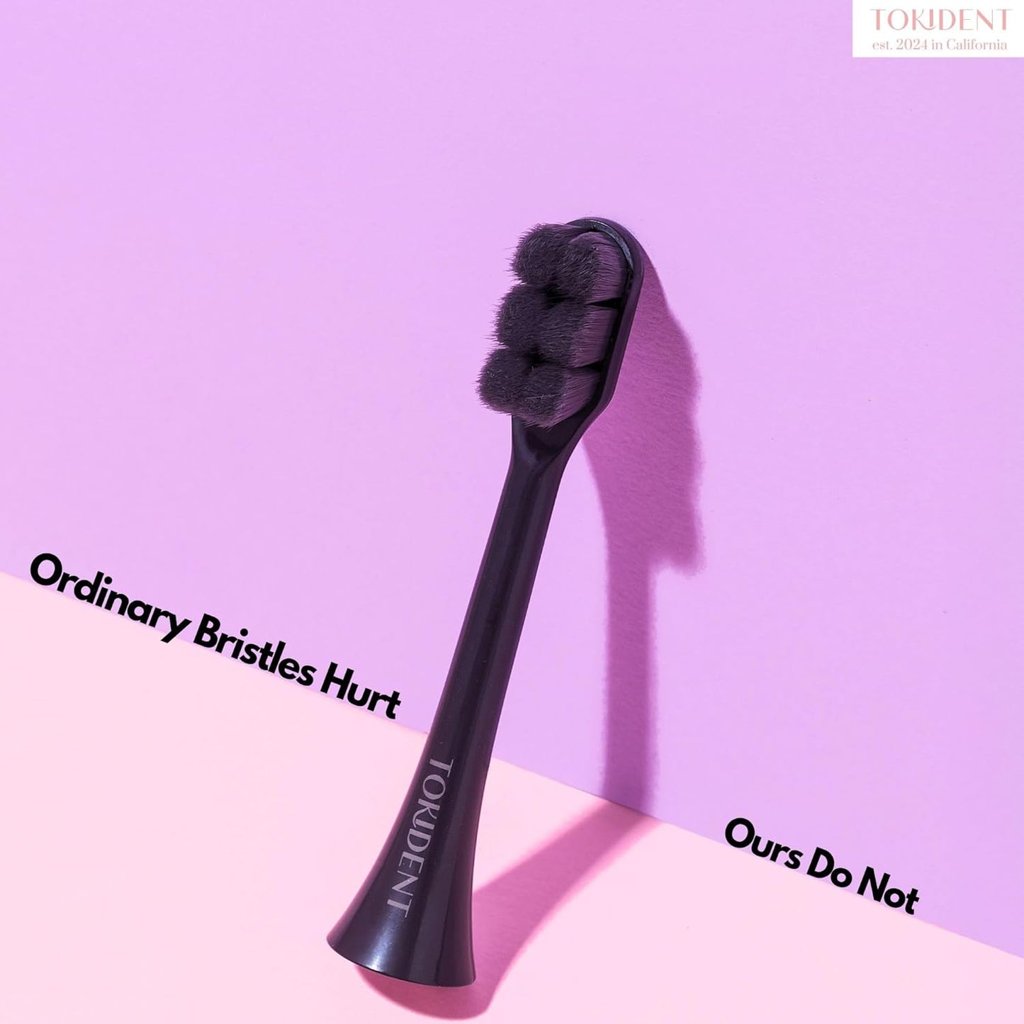Replacement Brush Heads for Philips Sonicare Electric Brush - Ultra Soft Toothbrush Heads for Sensitive Teeth & Gums - Replacement Head with 10,000 Wave Cut Nano Bristles - 2 Pack - Charcoal Black