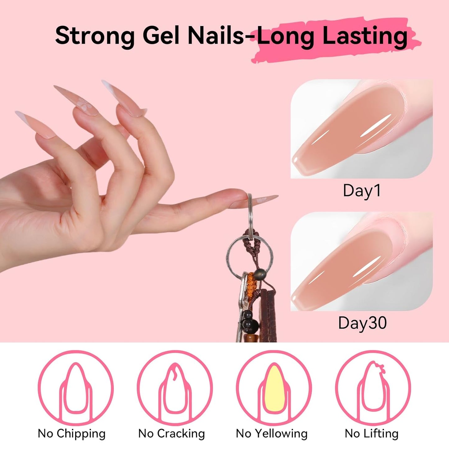 Makartt Poly Nail Gel, 50ML Nude Nature Builder for Nail Extension Elegant All Season Gel Color for 3D Molding Gel Nail Strengtheners-Long-Lasting Supplies for DIY Salon Quality-A Siesta