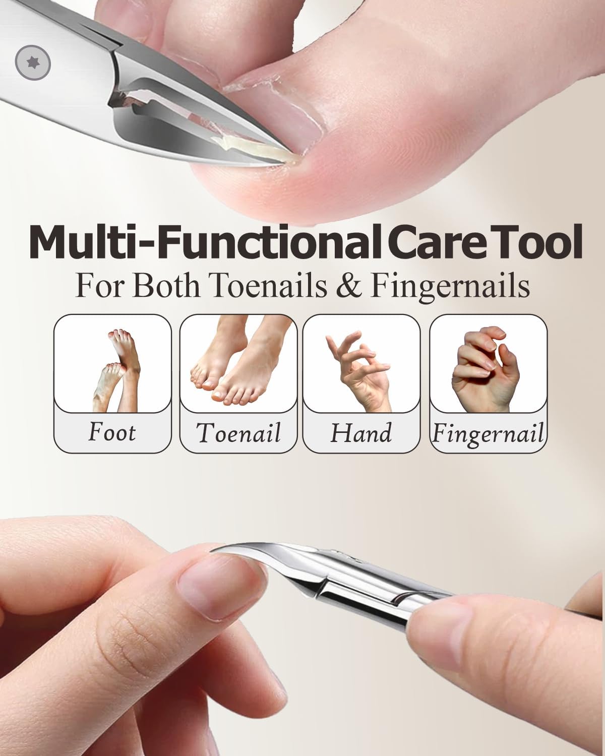 Toenail Clippers for Ingrown & Thick & Hard Nails - Ingrown Toenail Clippers for Men Women Seniors - Fingernail Toe Nail Clippers with Sharp Blades/Effort-Saving Spring/Long Non-Slip Handle Design