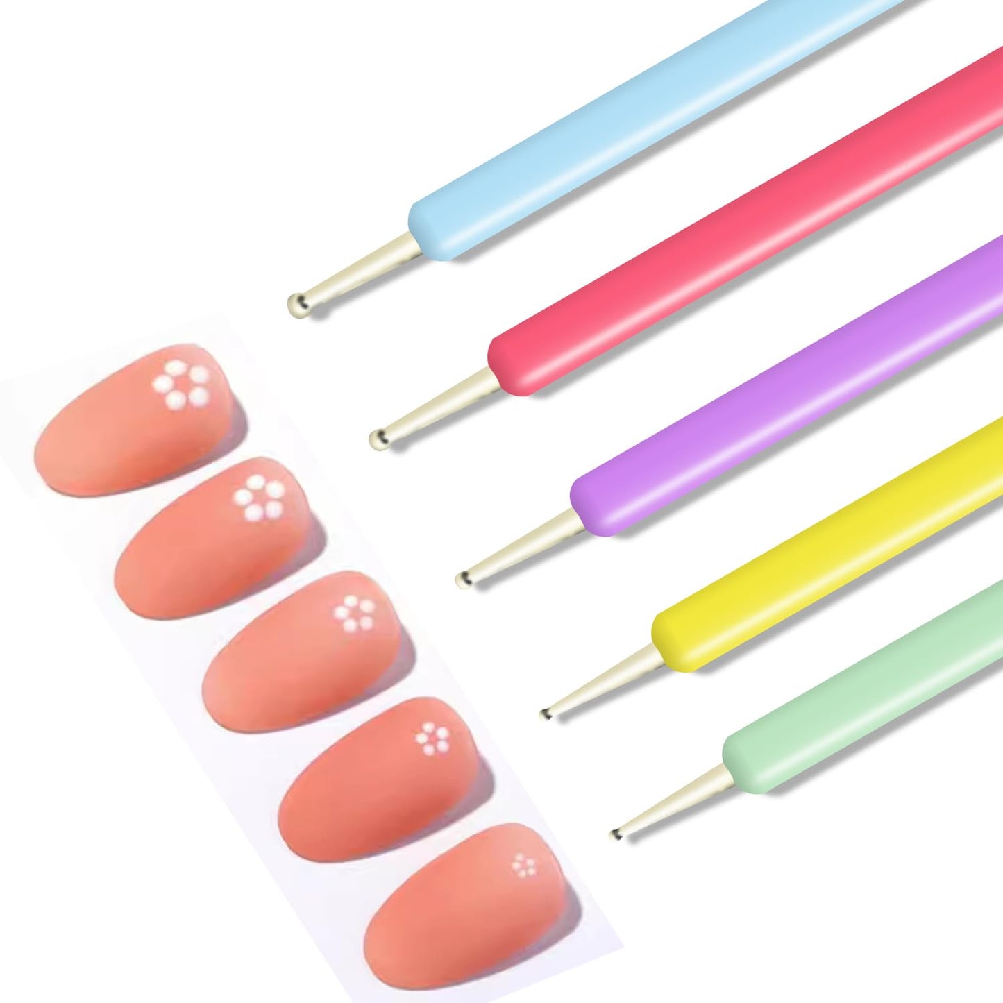 WOKOTO 18 PCS Nail Art Brushes Set Gel Polish Round Tip Acrylic Nail Brush Nail Art Dotting Pens Liner Nail Brushes For Acrylic Nails Art Designs Painting Tools Fingernail Brush Nail Cleaning Brush