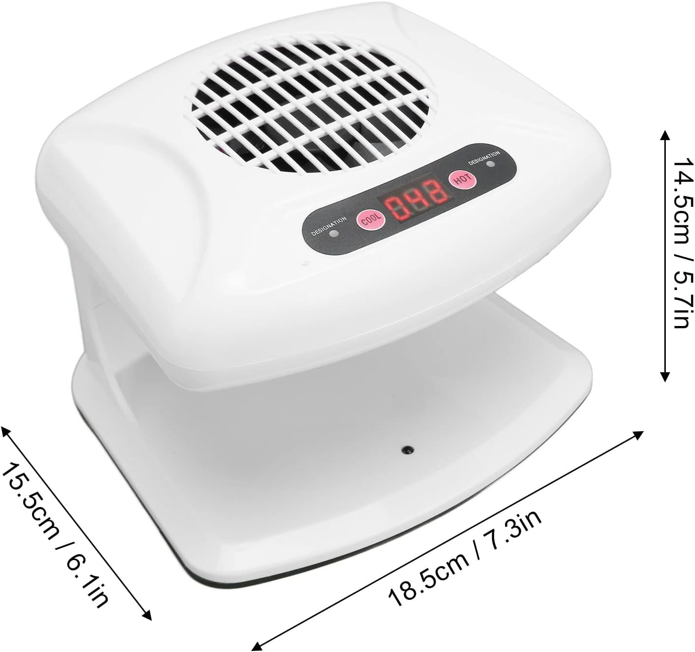 Nail Polish Dryer, 400W Portable Automatic Sensor Nail Art Blower Cool Warm Air Blow Nail Art Tools Enlarged Air Outlet Regular Nail Polish Drying Fan for Professional Salon Home