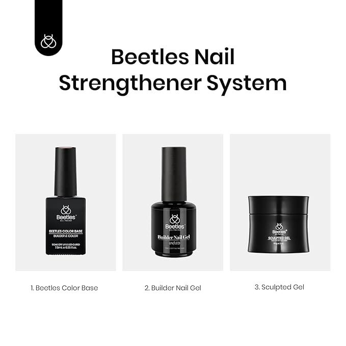 beetles Gel Polish Beetles Rubber Base Gel For Nails 6 Pcs, Builder Nail Aesthetic Nude Colors Pink Gel Polish U V LED Lamp Cure Strengthener Gel All-in-1 Gift