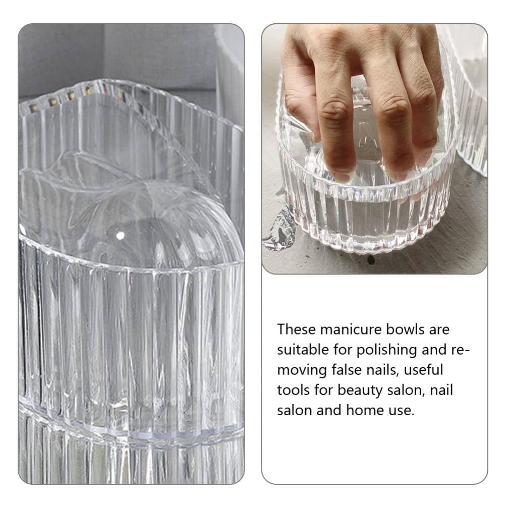 Lurrose Manicure Soaking Bowl, Manicure Hand Soak Bowl, Nail Soak Off Tray Nail Tech Must Haves for Salon Spa