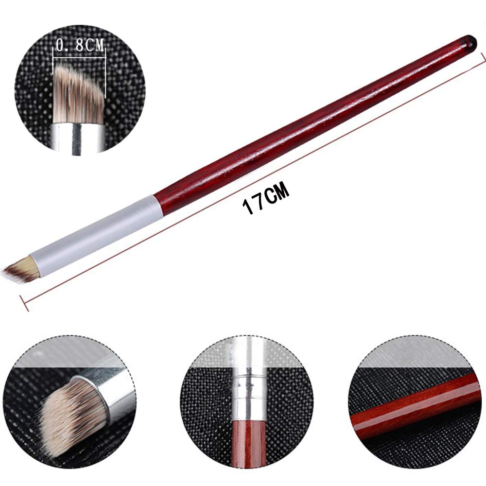 SILPECWEE 3pcs Ombre Nail Brush Set - Nail Art Brushes with 4 Replaceable Sponge Heads - Nylon & Acrylic Handle - Gradient, Sponge & Ombre Nail Design Tools