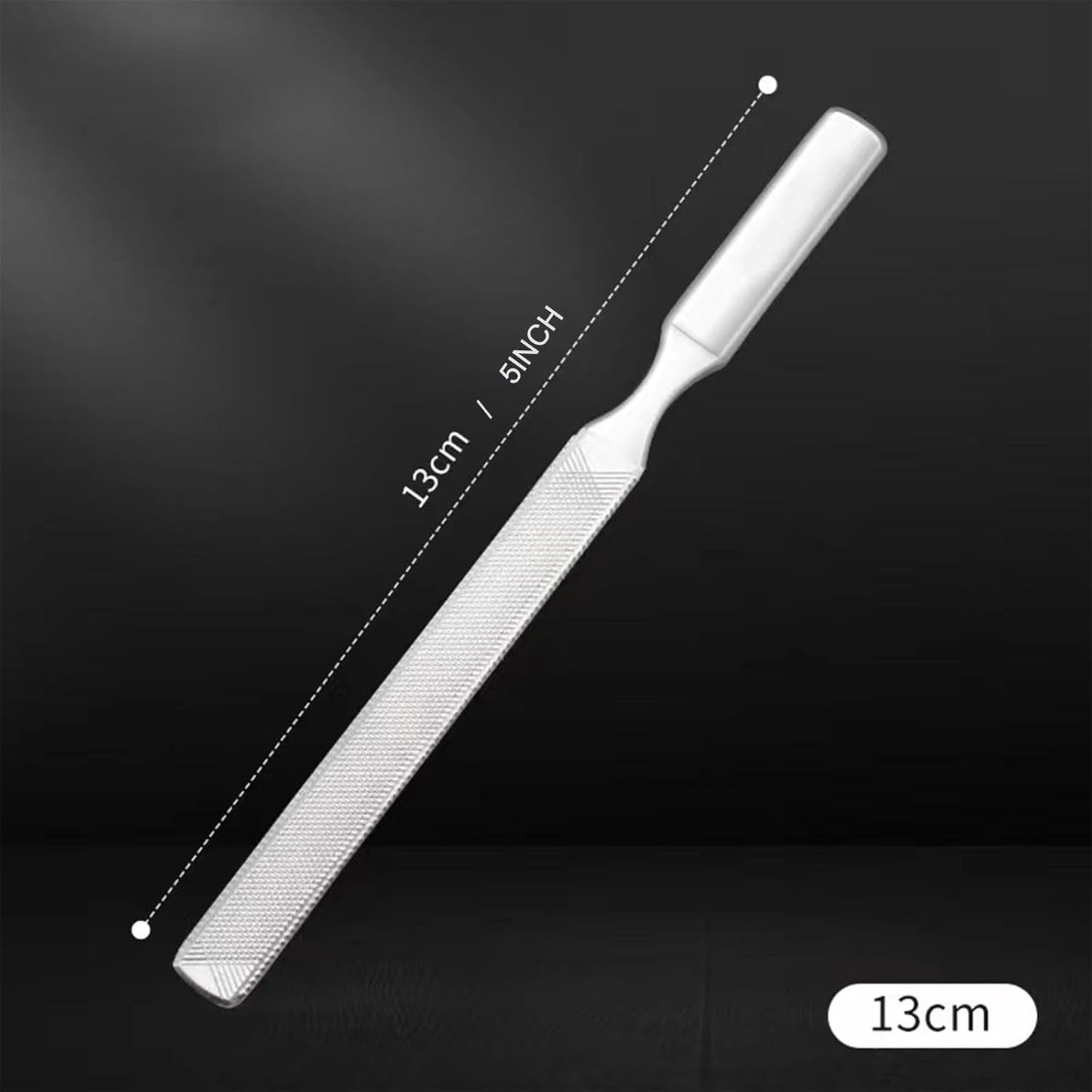 Diamond Dust Nail File - Stainless Steel Nail Dresser Nail Buffering Files - 9 Inch (5inch- 130-4)