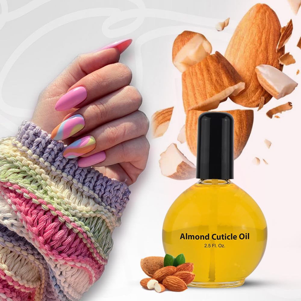PRO NAIL - Cuticle Revitalizing Oil for Nails, Almond, 2.5 oz - Professional Strength, Pedicure and Manicure - Moisturizes and Strengthens Nails and Cuticles - Soothing and Nourishing