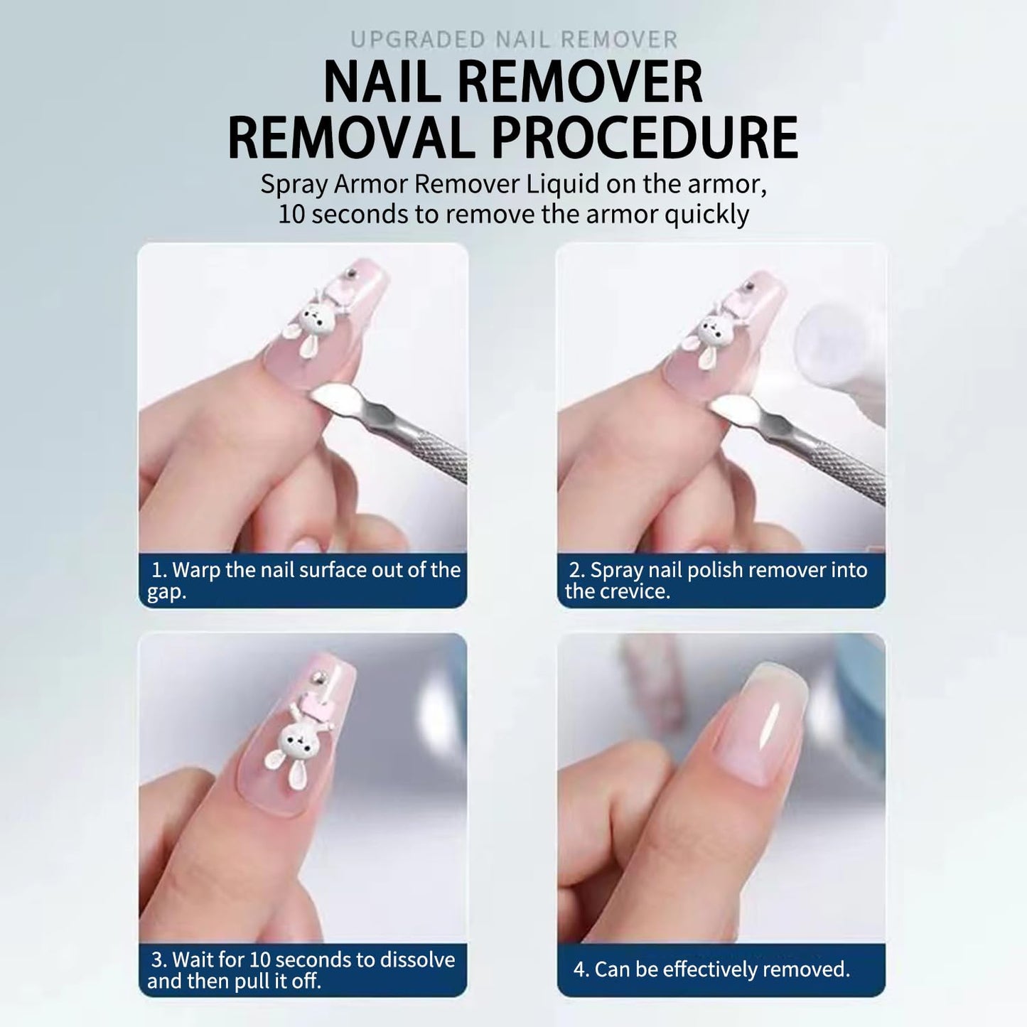 Spray Nail Glue Remover Debonder 2FL.OZ for Press on Nails,Nail Glue Debonder Nail Remover For Press On Nail, Easily & Quickly Remove Fake Nail Tips Fake Nail Remover
