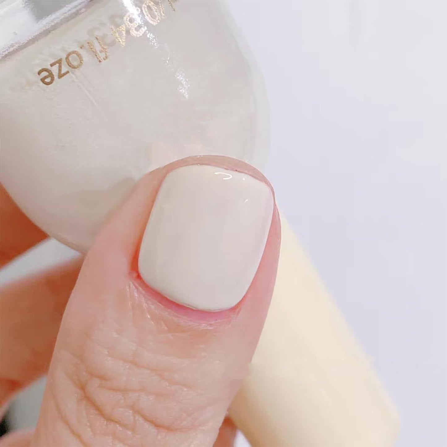 COSMOO Cream White Quick Dry Nail Polish, Vegan Chip-Resistant Long-Lasting Nail Lacquer for Nail Art Varnish, 0.34 fl oz (Cream White)