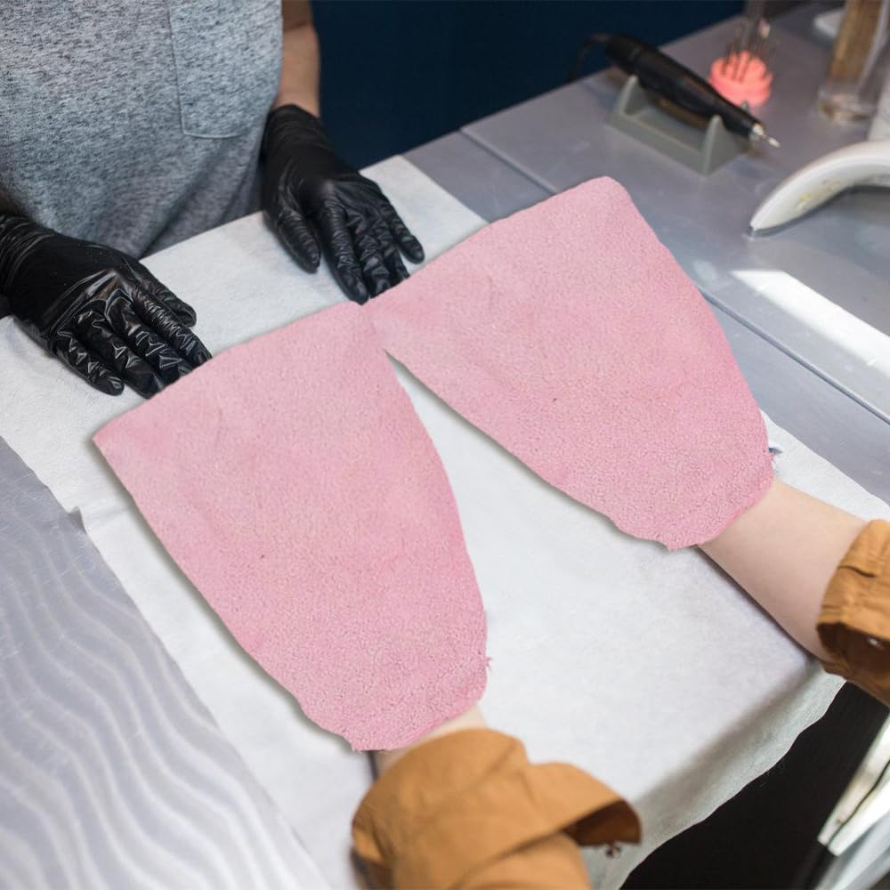 Paraffin Wax Mitts for Hand,Paraffin Heated Hand SPA Mittens for Women,Gloves Moisturizing Cracked Hot Wax Hand Thermal Treatment Wax Accessories,Pink