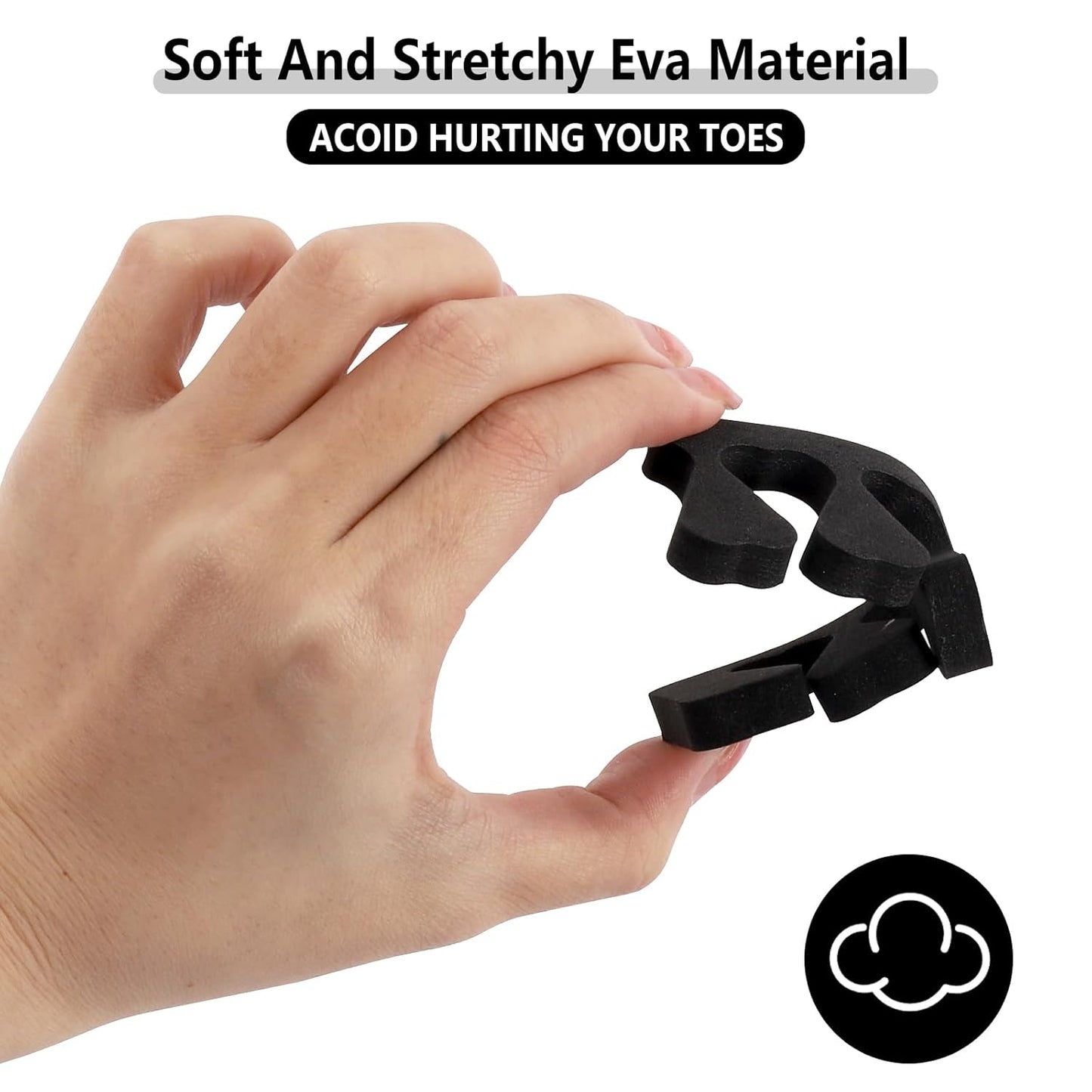 Toe Separators Set - 52 Pieces Premium Pedicure Tool, Spa Party Salon Polishing Separator (Black)