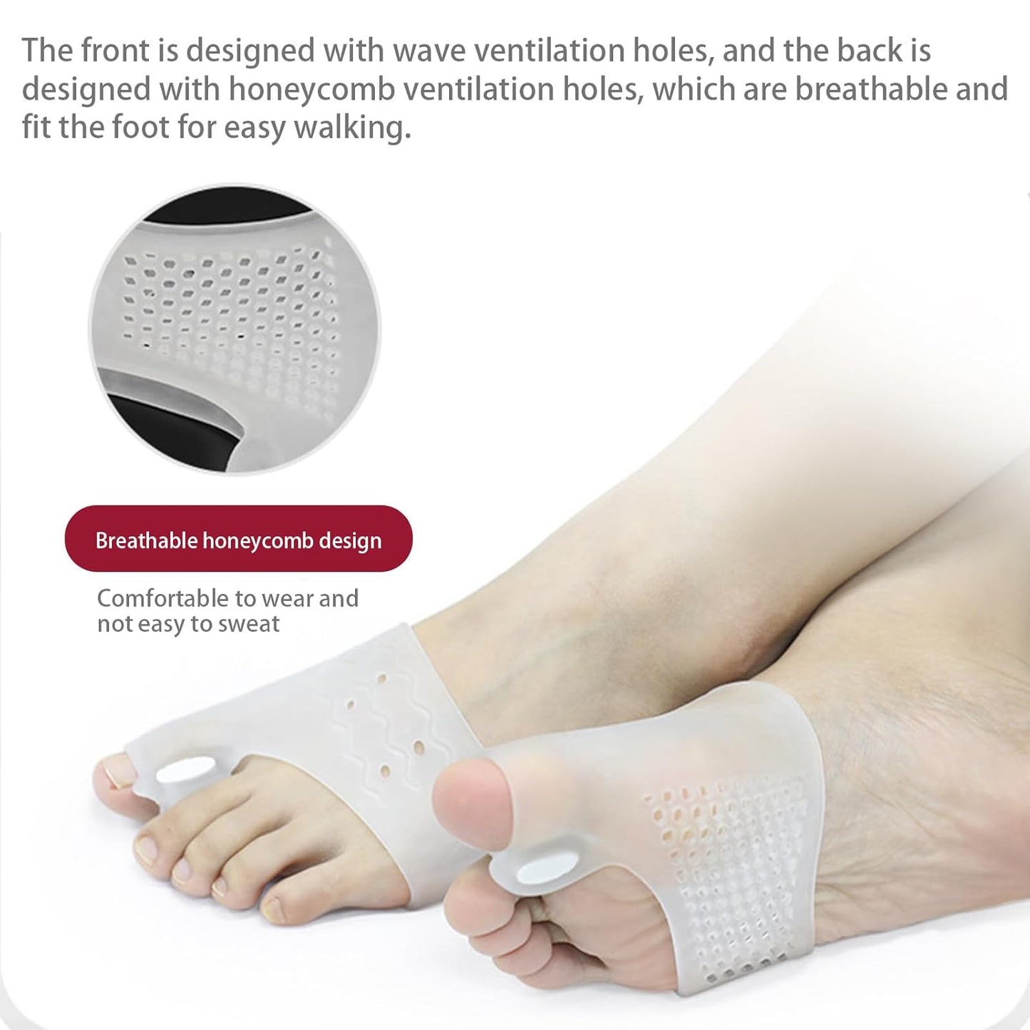 Toe Separators for Correcting Bunions and Restoring Toes to Their Original Shape for Men and Women – Toe Spacers Bunion Corrector (Transparent)