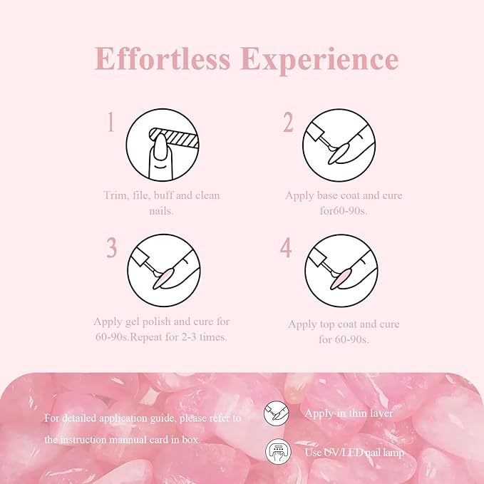 Gel Nail Polish, 1PCS 15ML Light Pink Color Gel Nail Polish Soak Off Baby Pink Spring Gel Polish Nail Art Starter Manicure Salon DIY at Home, Easter Gel Nail Gift for Women Girlfriend