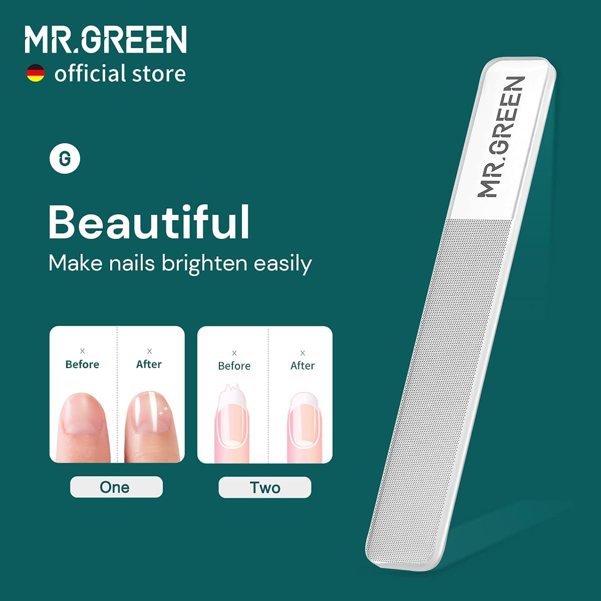 MR.GREEN Nail Clippers Anti Splash Fingernail Cutter Stainless Steel Manicure Tools Nail Scissors Detachable Design Nail Trimmer (M+Nano Glass File)
