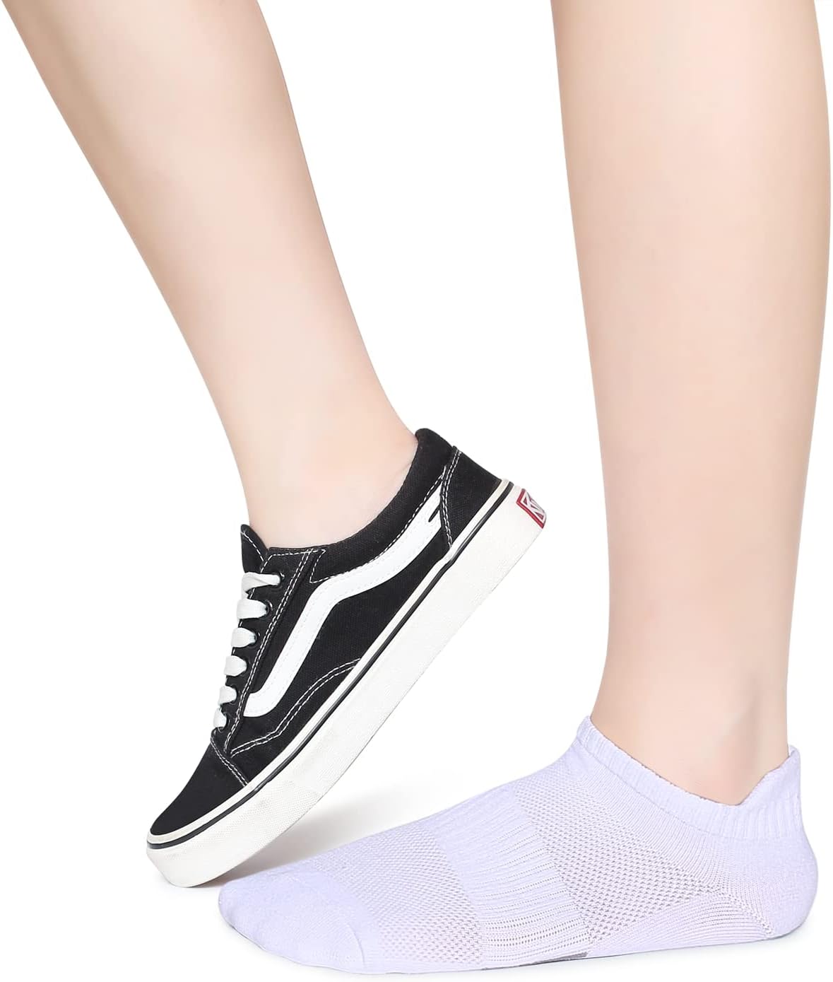 Henwarry Women's 10 Pairs Athletic Running Low Cut Socks Thin Cotton Soft Ankle Tab Socks