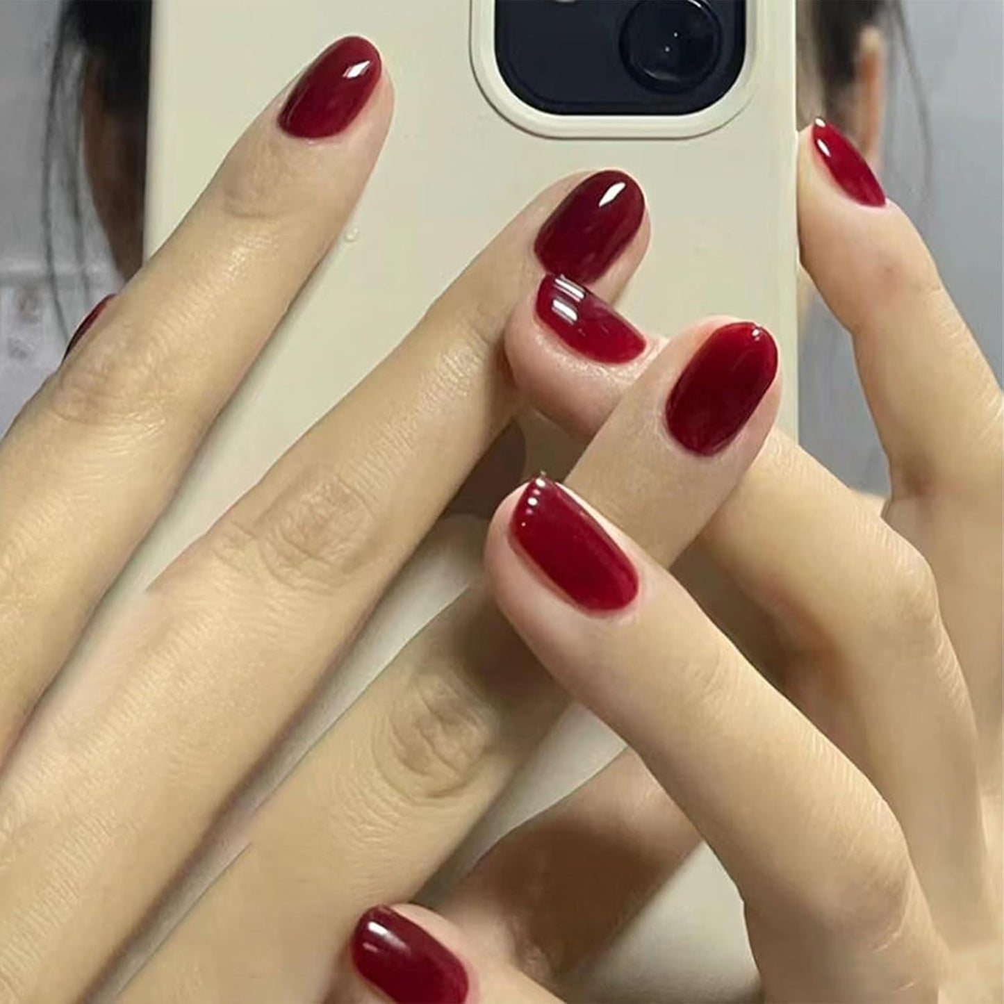 Cherry Red Nail Polish, 12ml Quick Dry Nail Lacquer, Nail Art Varnish-12ML