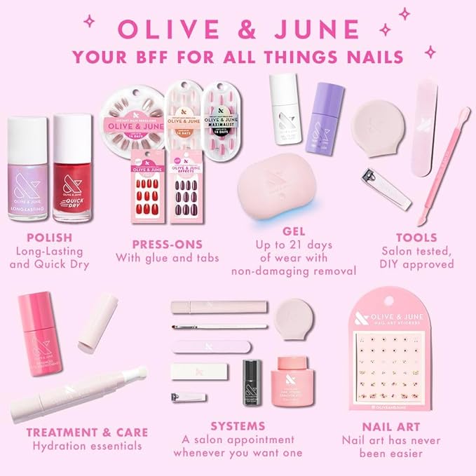 Olive & June Long Lasting Nail Polish | Plump, Gel-Like Finish No Lamp Needed | Lasts up to 10 days | Salon-Quality Color at Home | 15-Free, Vegan & Cruelty-Free Chip-Resistant Shine | HD Crisp White