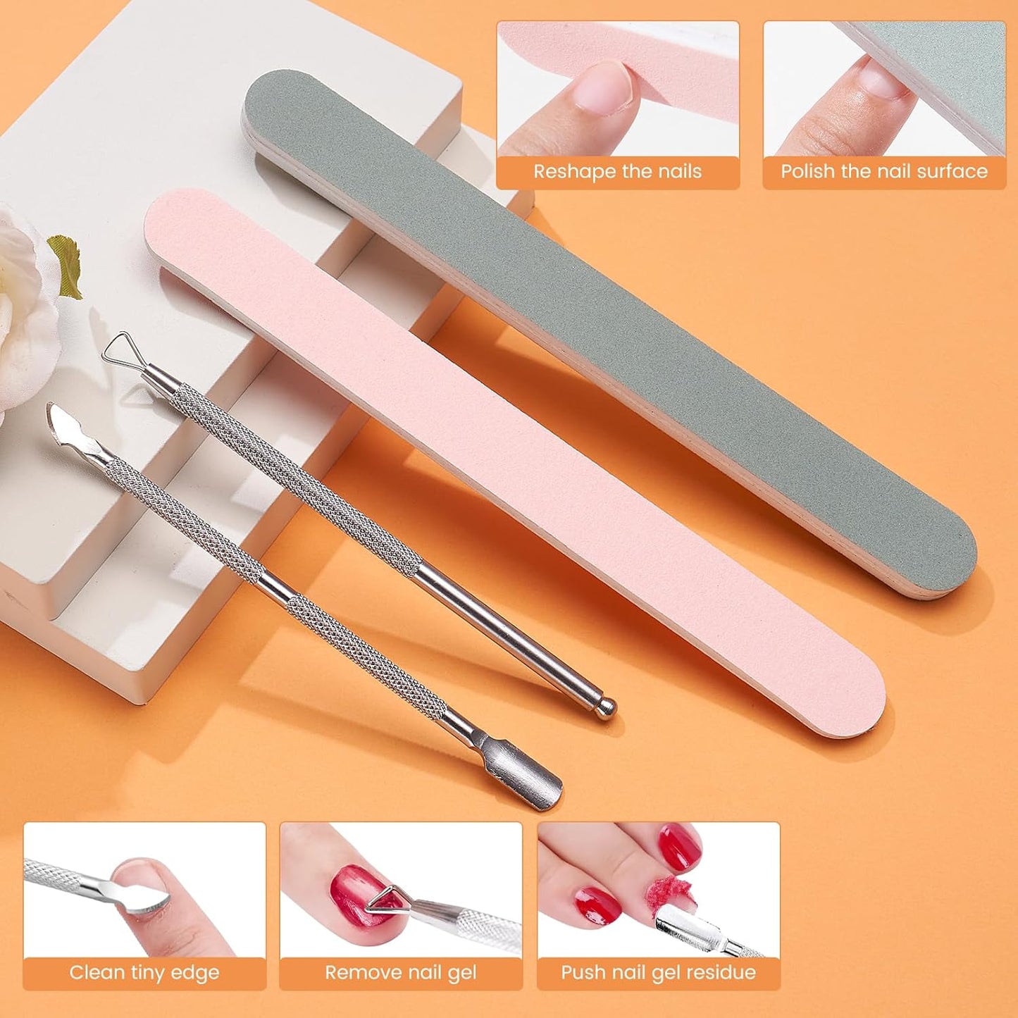 Dual Nail Soaking Bowl Acetone Proof: Soak Off Gel Nail Polish Dip Powder Remover Bowl- Cut the Soaking Time in Half Manicure Bowl for Salon Home (D2-White)