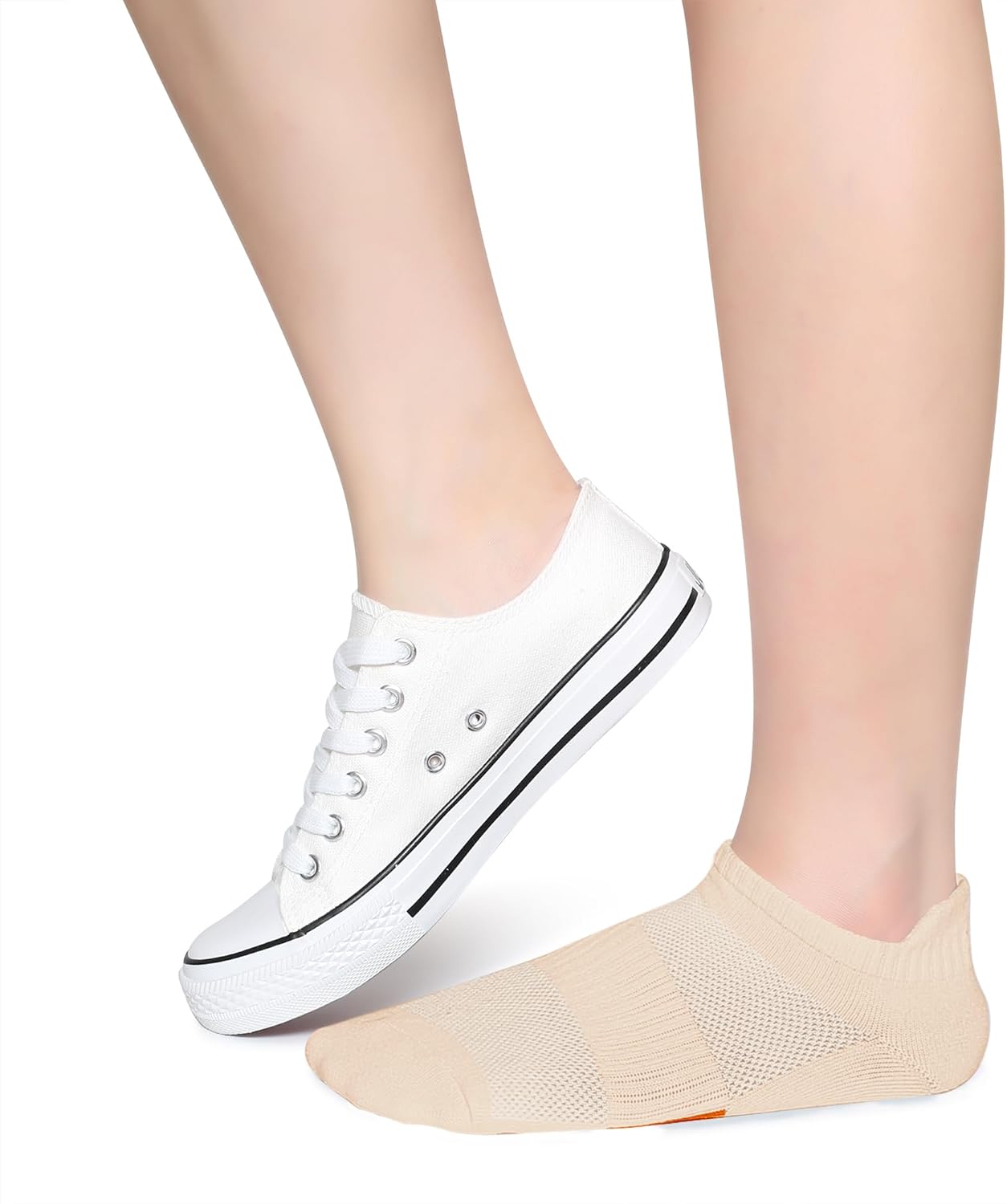 Henwarry Women's 10 Pairs Athletic Running Low Cut Socks Thin Cotton Soft Ankle Tab Socks