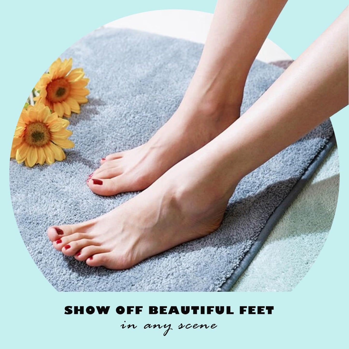 Glass Foot File Callus Dead Remover Heel Scraper and Shower Scrubber - Safely and painlessly removes calluses and Dry Skin from Heels (Blue)