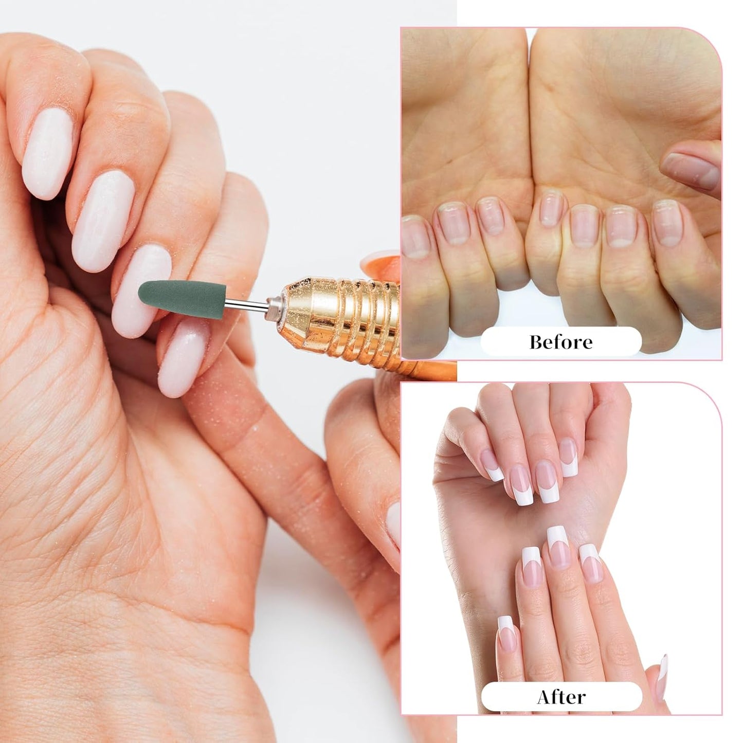 10 PCS Nail Drill Bits Set for Manicure, Professional Russian Manicure Nail Diamond Bits, Cuticle Remover Nail Products for Manicure Pedicure for Home and Nail Salon