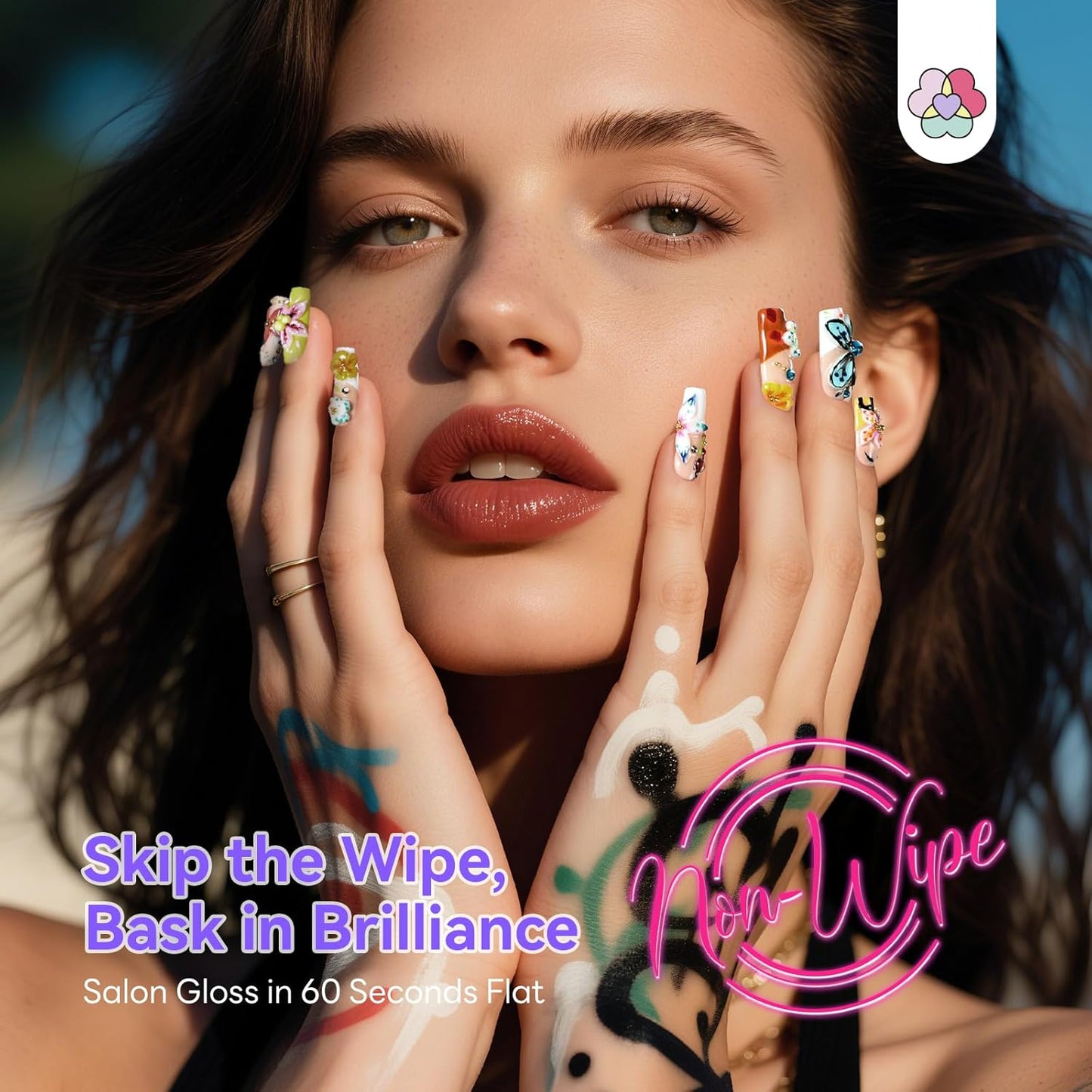 SAVILAND White Solid Builder Nail Gel Kit: Non-Sticky 60 g Sculpture Gel for Nail Art with Chrome Powder Sequins Sculpture Pen Non-Wipe Extensions 3D Nails Art Designs DIY Home