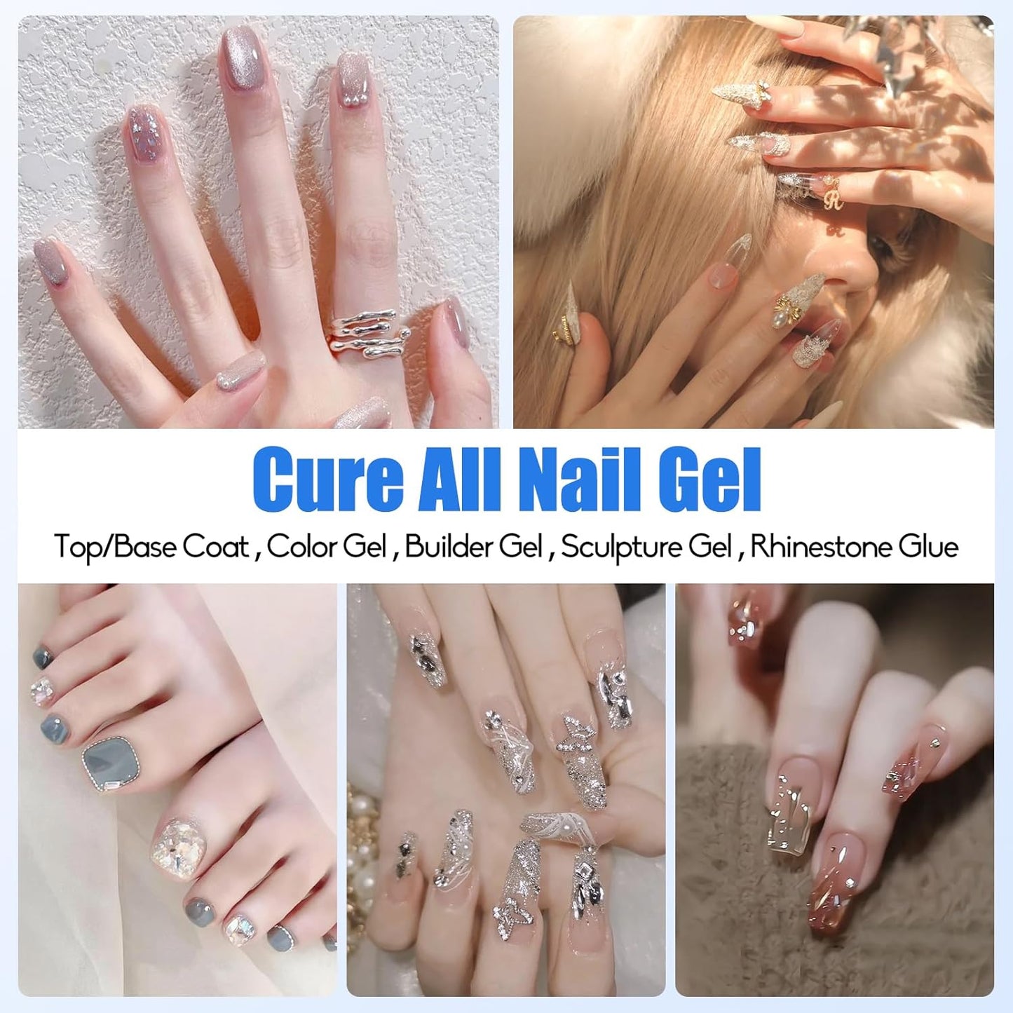 UV LED Nail Lamp, 72W Cordless UV Light for Nails, Rechargeable Nail Dryer Gel Polish Light with 5 Timer & Touch Display, Professional Fast Gel Nail Light Curing Lamp Auto Sensor (White)