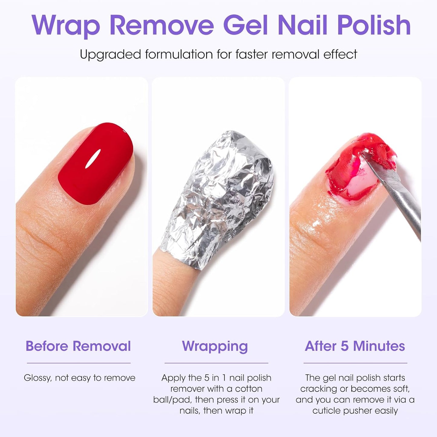 Gellen Non Acetone Nail Polish Remover | Nail Polish Remover Pump Enriched with Jojoba Oil Castor Oil | Soak off Gel Polish Remover for Nails | Frequent Usage at Home Diy Salon, 16 Fl Oz