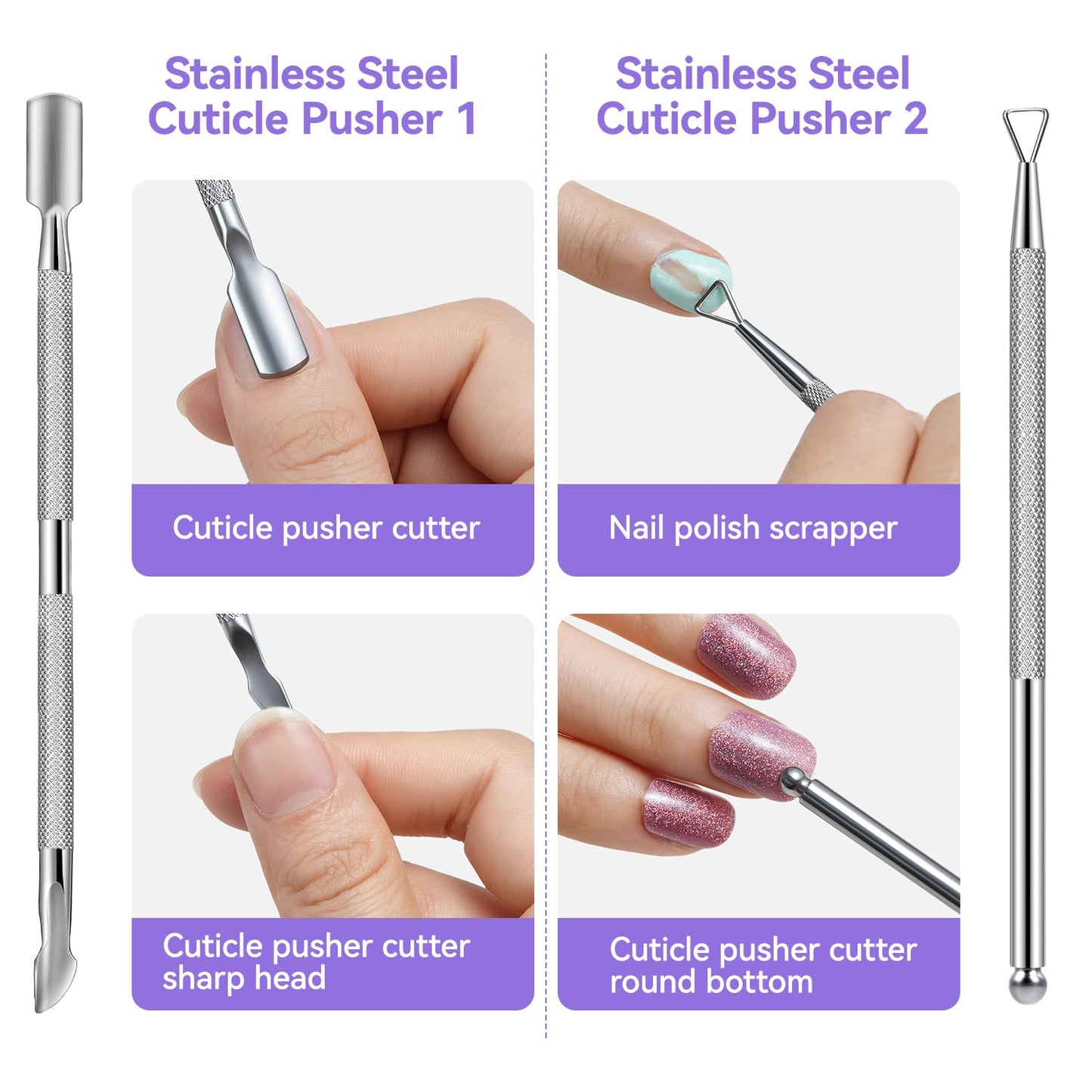 TsMADDTs Gel Nail Polish Remover Tools Kit with Lint Free Wipes, Nail Remover Clips, 100ml Nail Polish Remover Bottle, Cuticle Tools and File, Buffer Blocks