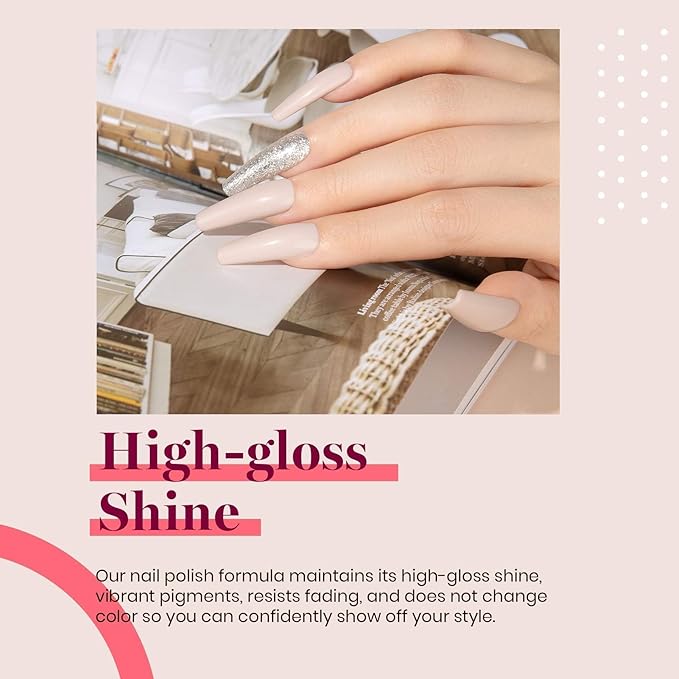 Beetles Grey Gel Nail Polish, Stone Beige Brown Cream Color 15ml Gel Polish Soak Off Uv LED Lamp Cured Nail Art Manicure Salon DIY Design Decoration Home Gift for Women