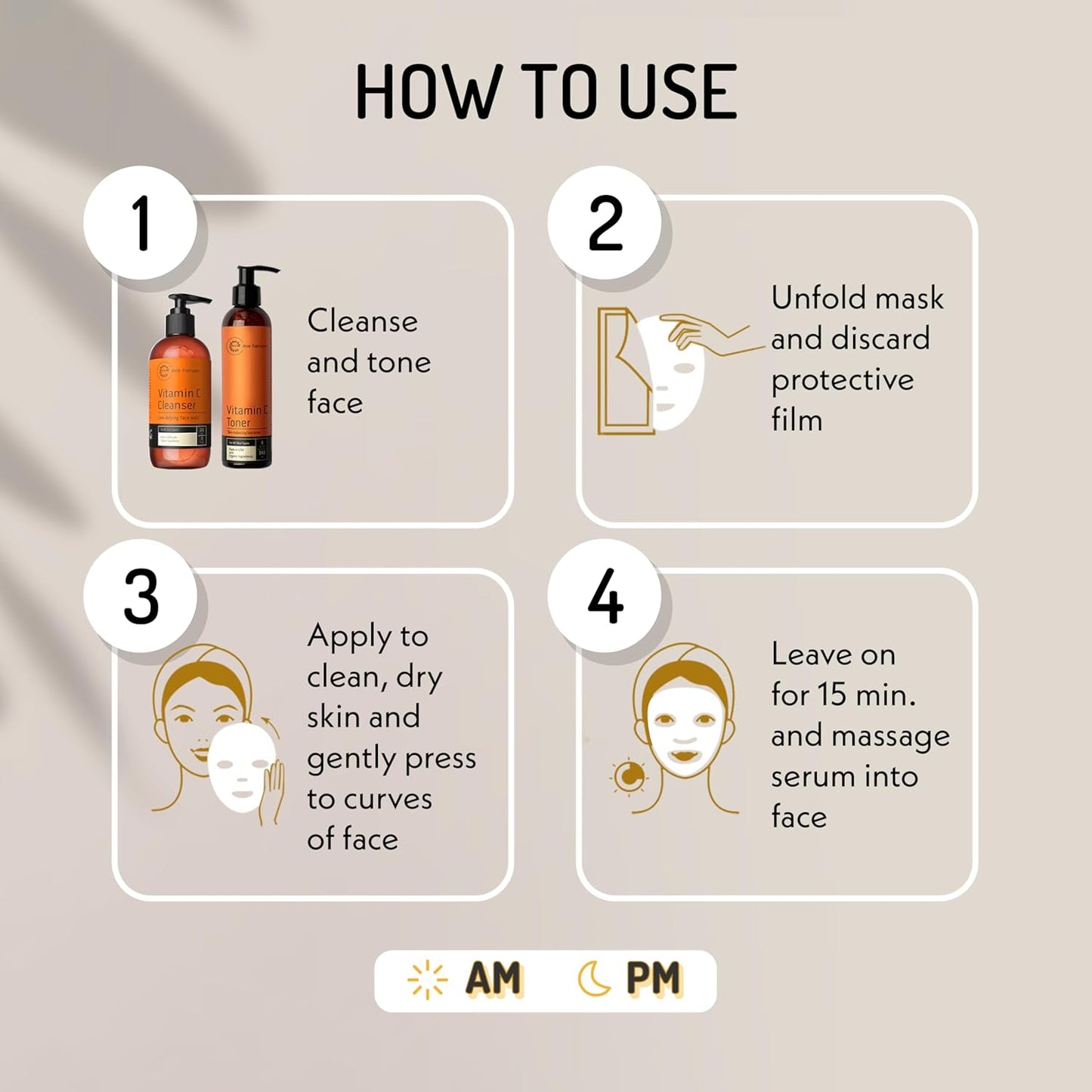 Eve Hansen Hydrating Face Mask Sheets Set of 5 – Moisturizing & Nourishing Care for All Skin Types – With Hyaluronic Acid, Tangerine Peel, Blueberry Extract & Spinach Leaf