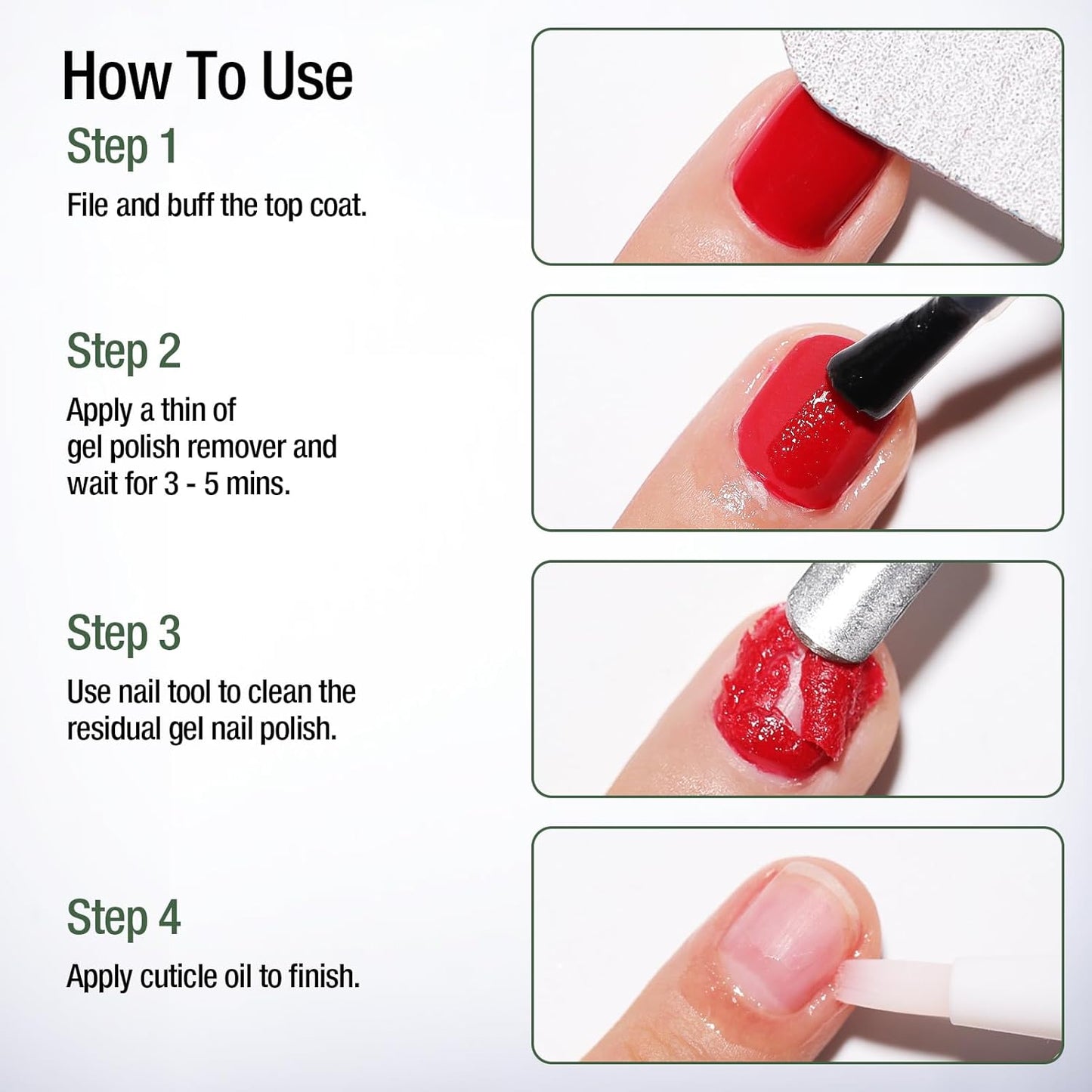 Candy Lover Gel Nail Polish Remover Kit - 2Pcs Gel Remover for Nails with Cuticle Pusher & Cuticle Oil and Nail File, Gel Polish Remover for Nails in 3-5 Minutes,No Need for Foil Soaking Or Wrapping