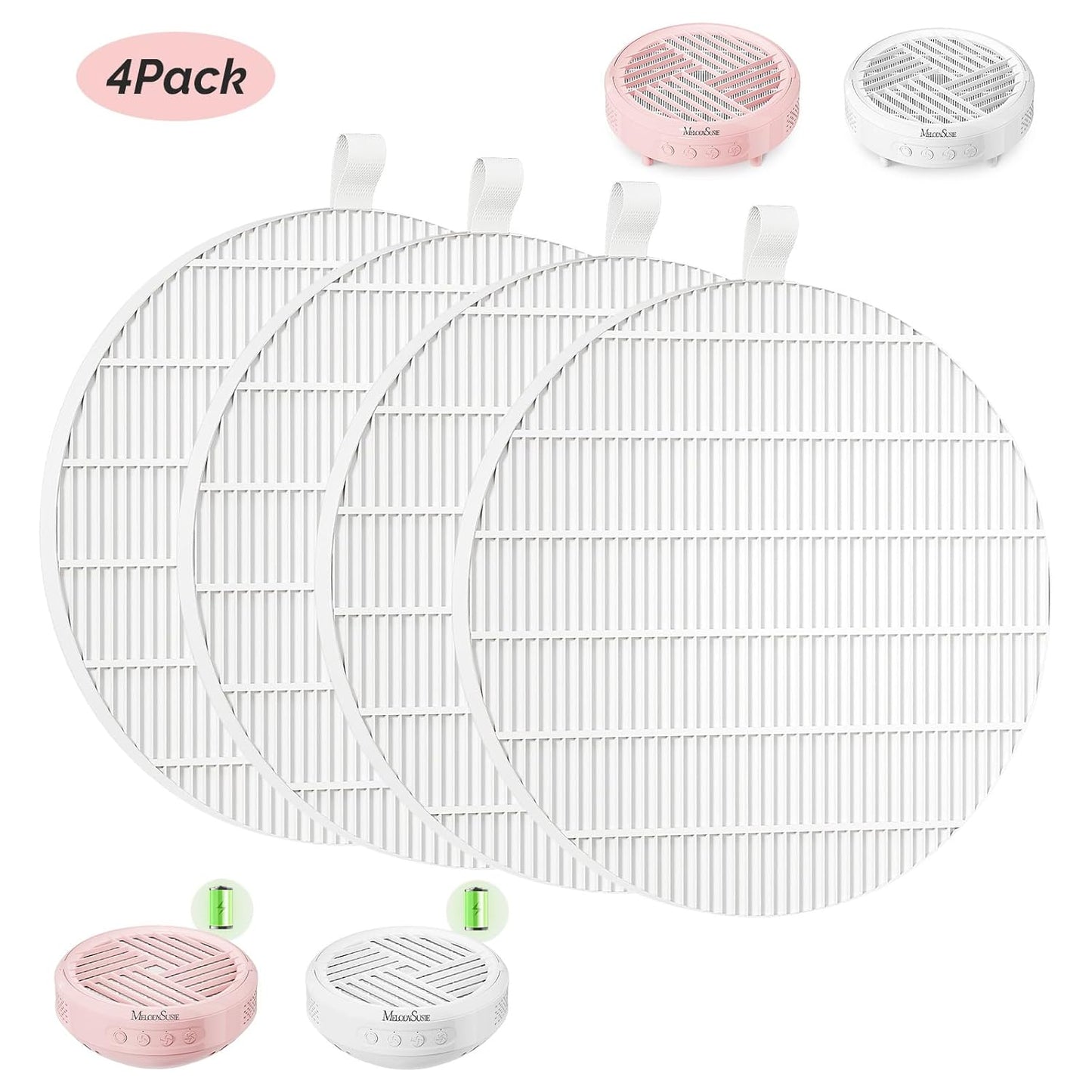 MelodySusie HPro SProR Nail Dust Collector Replacement Filter,4 Pack Reusable Dust Filter for MelodySusie HPro SProR Nail Dust Vacuum Fan Collector Extractor Electric Dust Suction Machine