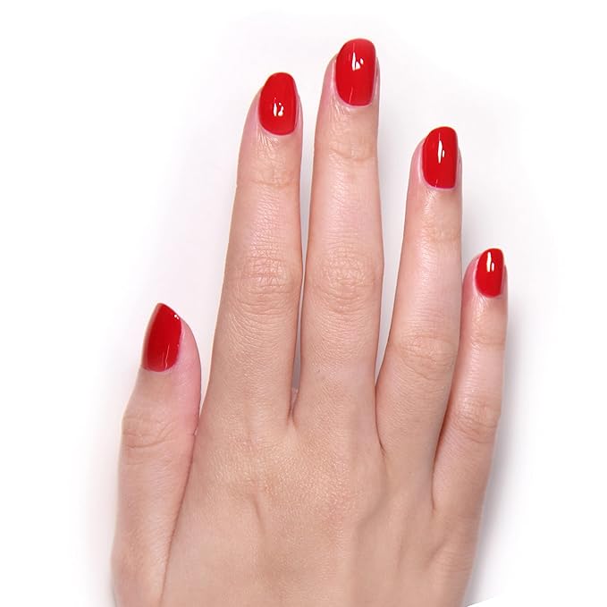 roro AHA Infused 21+ Free Nail Polish - Chip-Resistant High-Impact Nail Color Lacquer Made in the USA, Vegan/Cruelty-Free, Gluten-Free, Smitten Kitten, Bright Red, .4Fl Oz/12mL