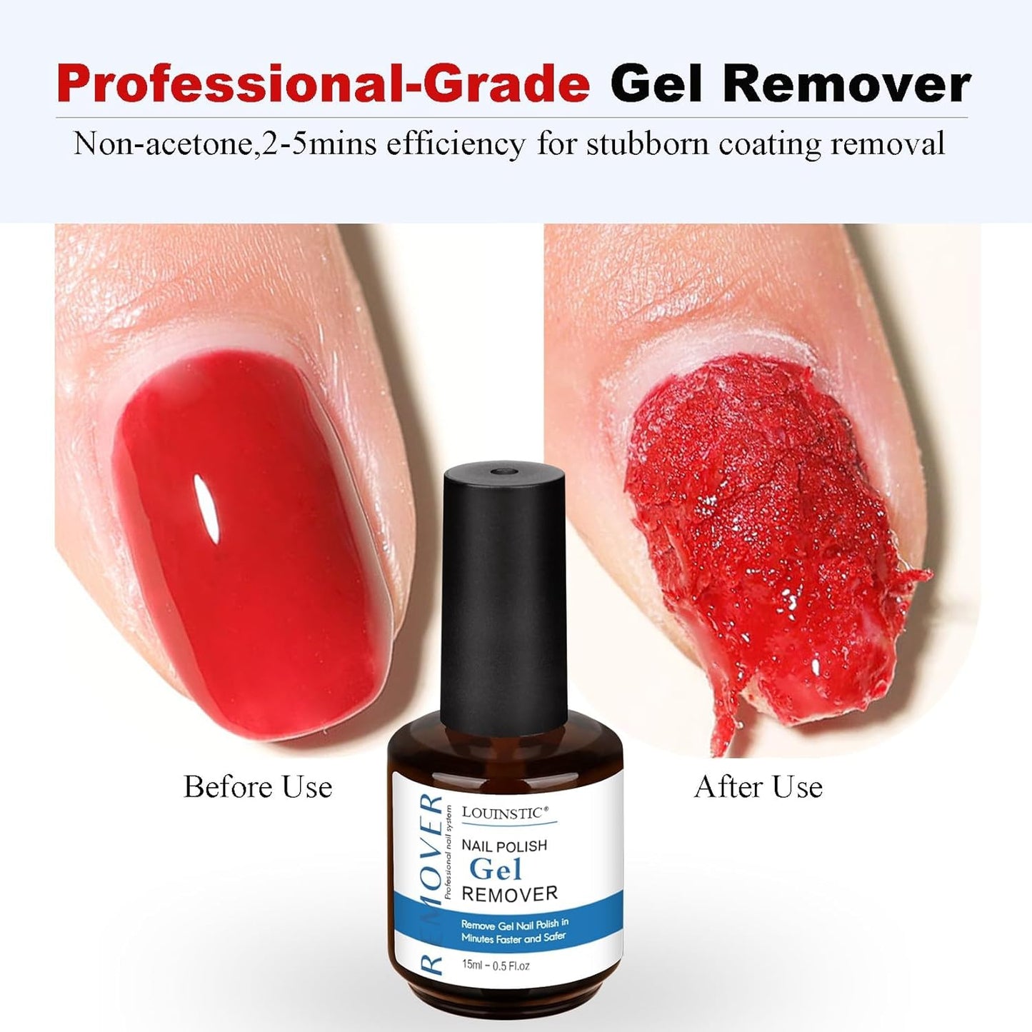 Gel Nail Polish Remover – Fast, No Soak & No Foils, Safe for Natural Nails, Healthy, Low Odor, Quick Gel Removal in 2-5 Minutes – For Nail Polish & Nail Art, At-Home Manicure Solution