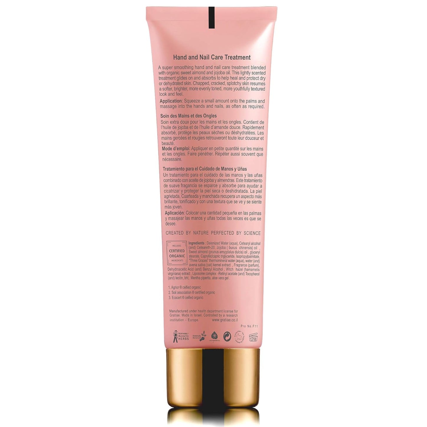 Gratiae Organicss Hand and Nail Care Treatment, 4.05-Ounce
