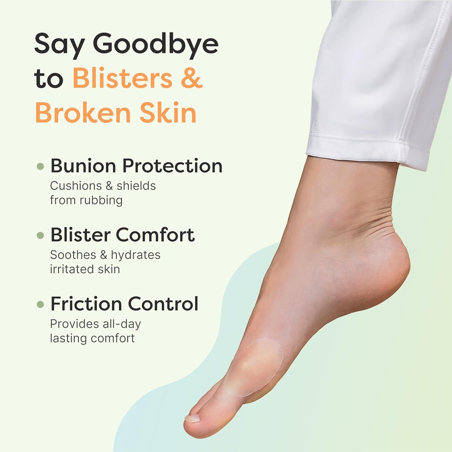 ZenToes Hydrocolloid Bunion Pads - Waterproof Gel Cushions for Bunion Relief, Blister Prevention & Foot Protection - Invisible, Breathable, All-Day Adhesive - 15 Count